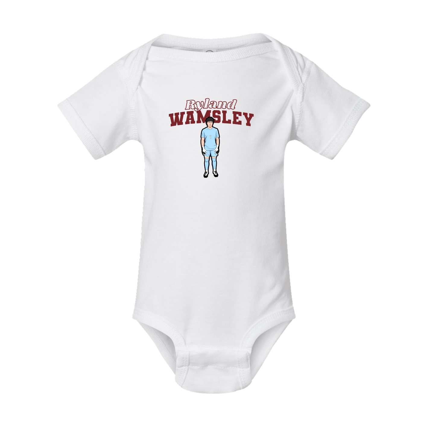 Baby Onesie — Name Arch in White