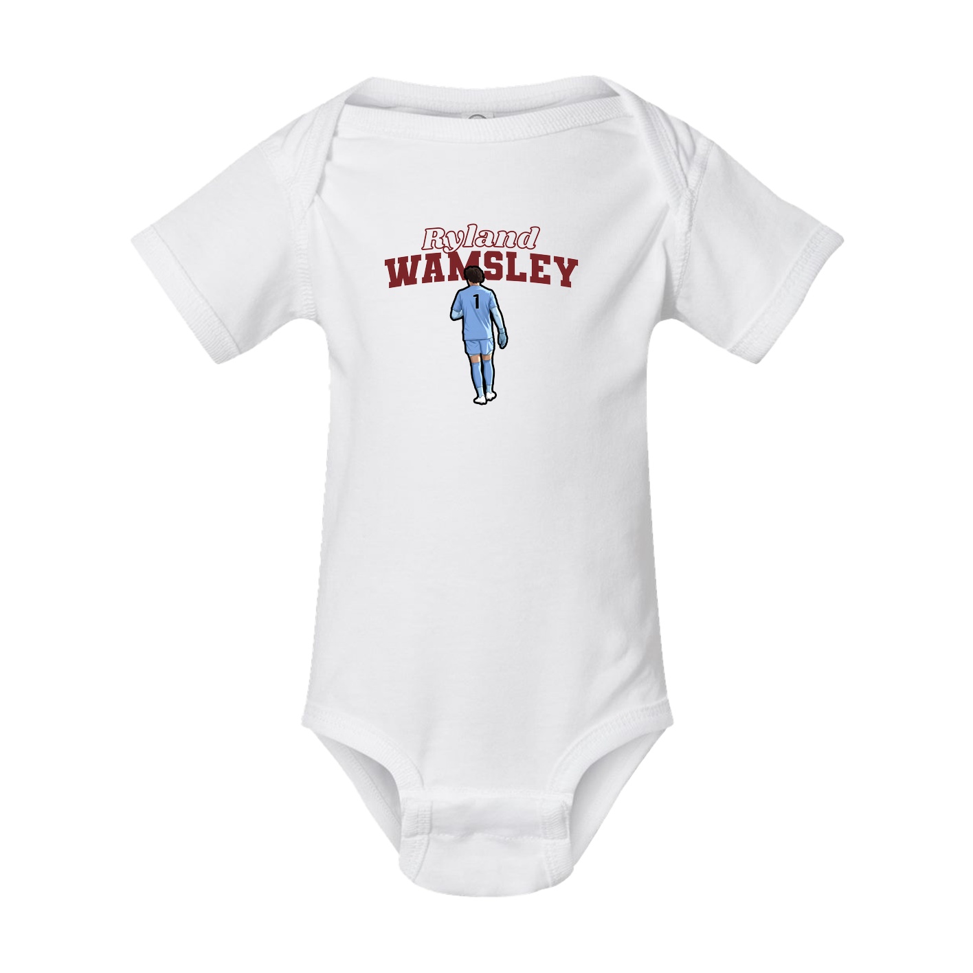 Baby Onesie — Name Arch in White
