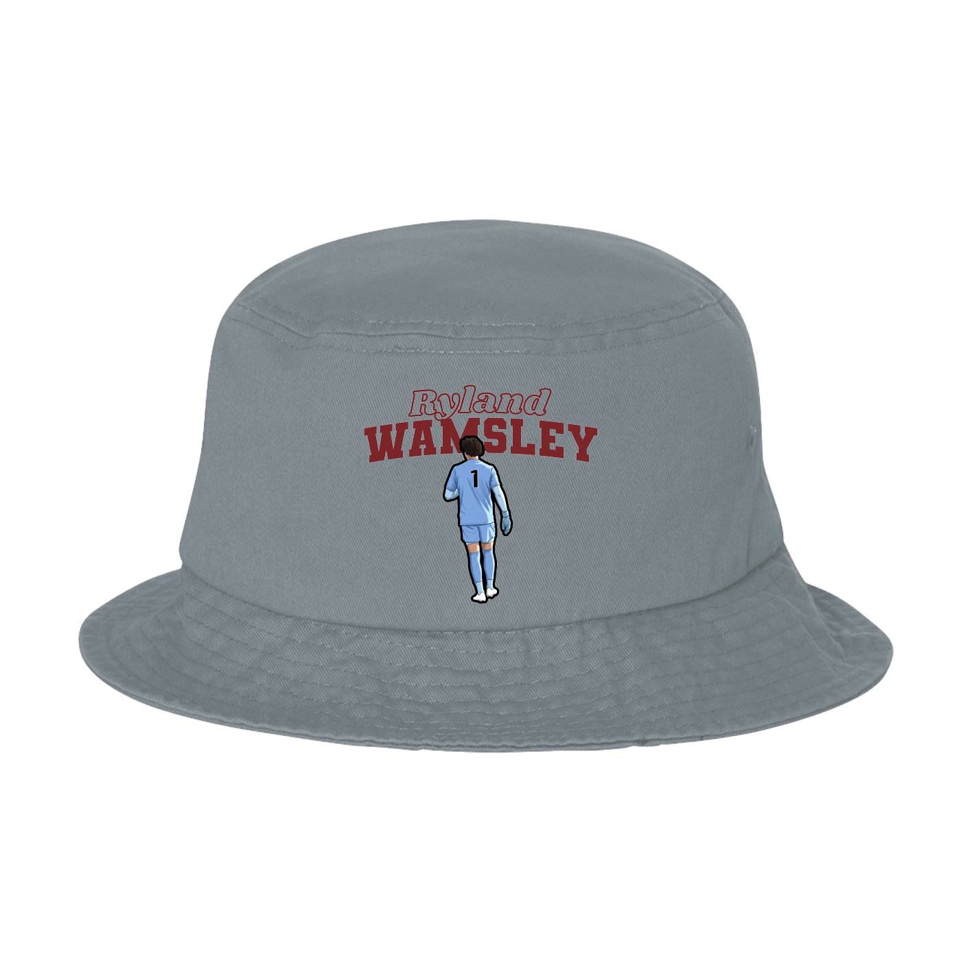 Bucket Cap — Name Arch in Grey