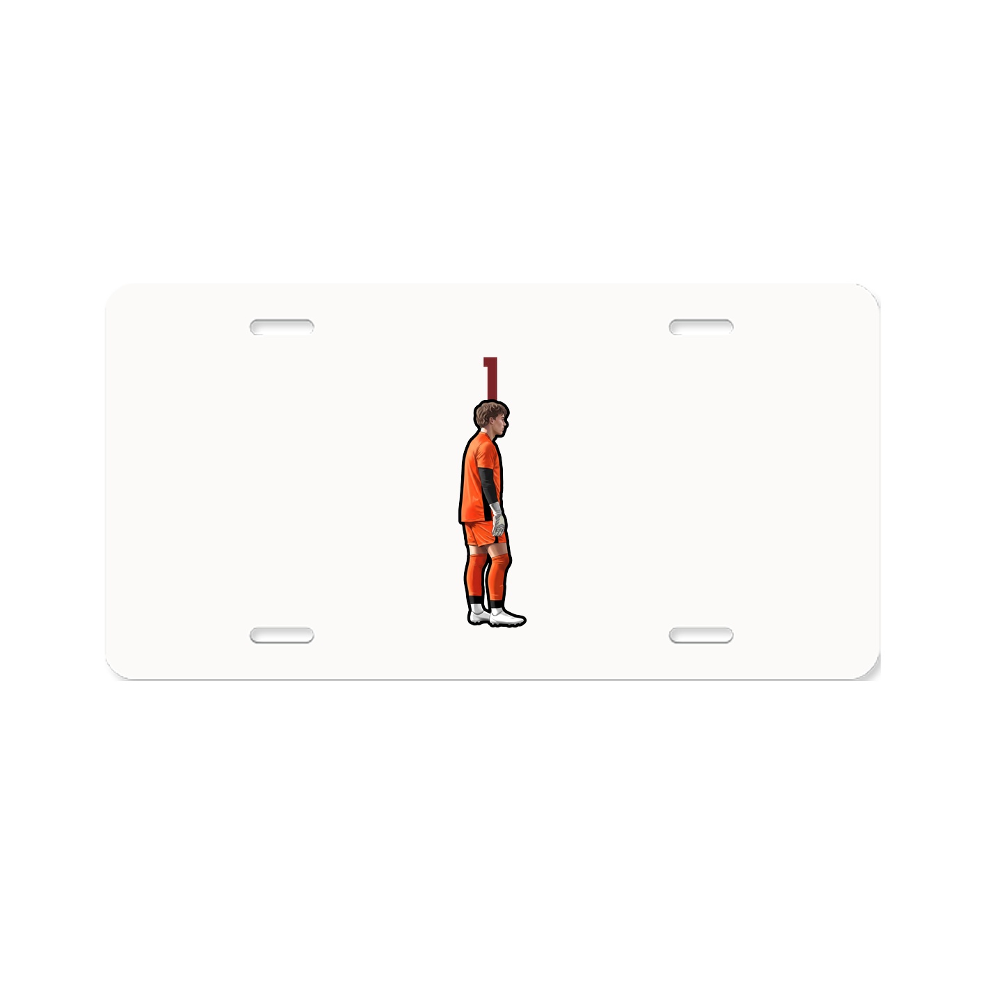 License Plate — Number Top in Classic