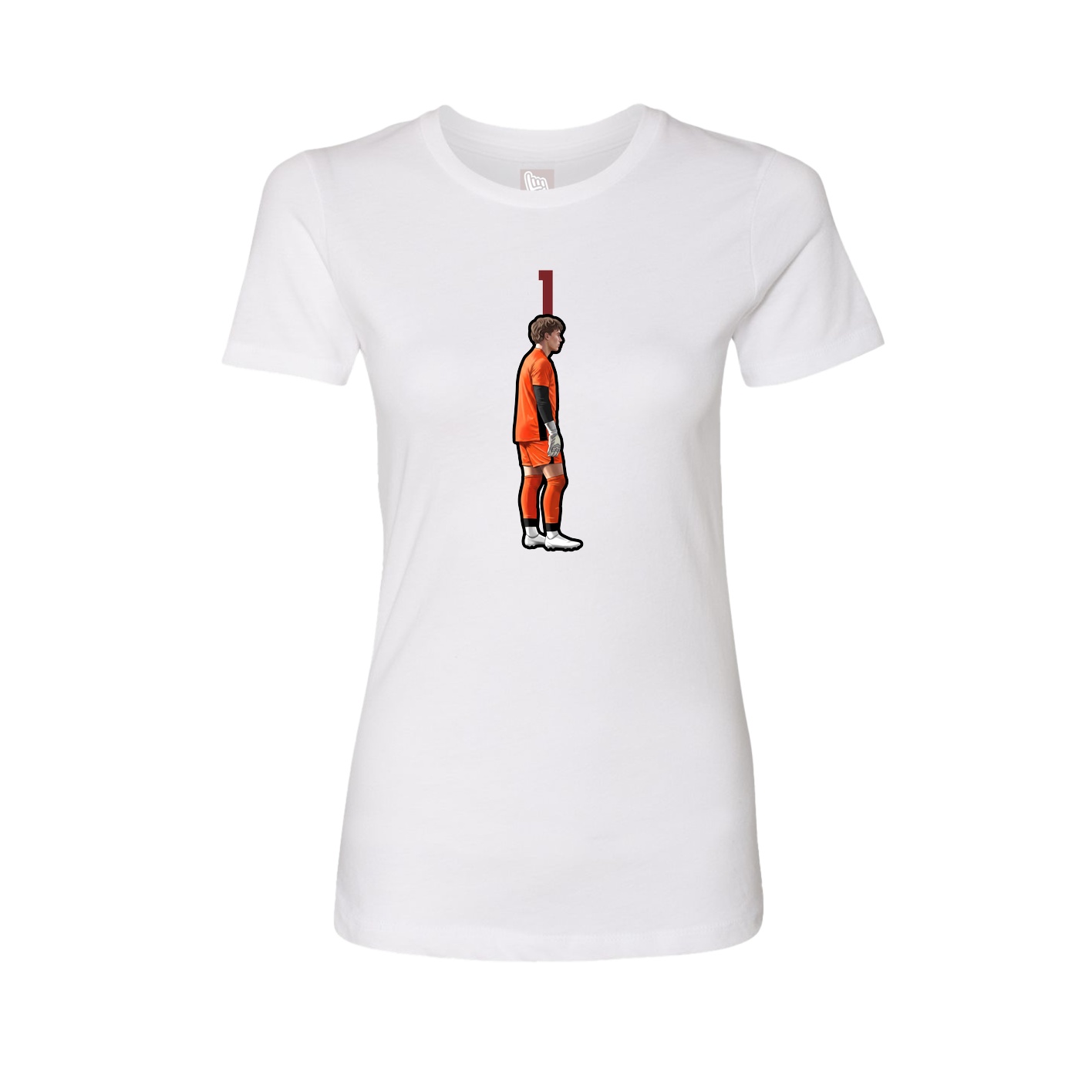 Fitted Women's Tee — Number Top in White
