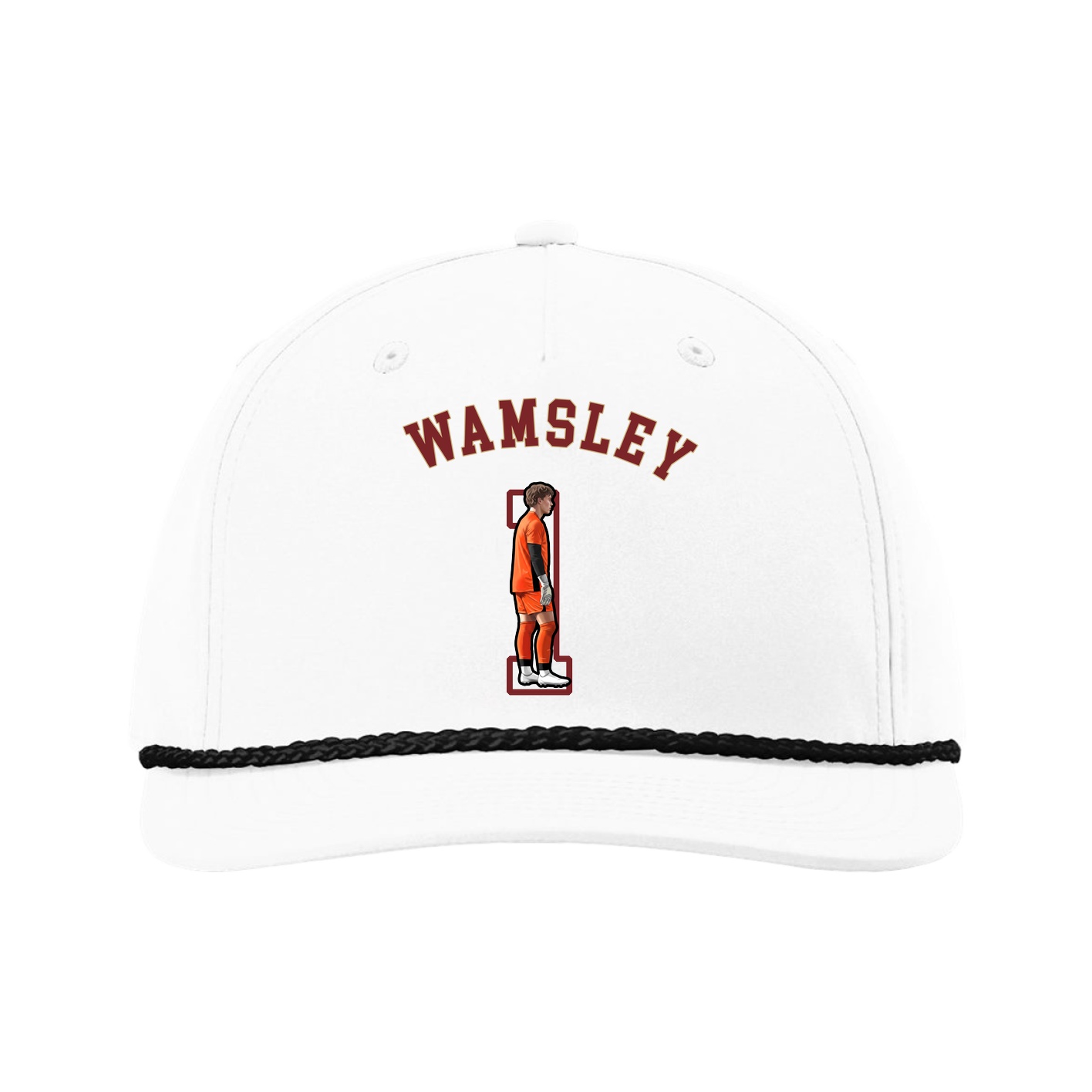 Five-Panel Classic Rope Cap — Shirsey Arch in White