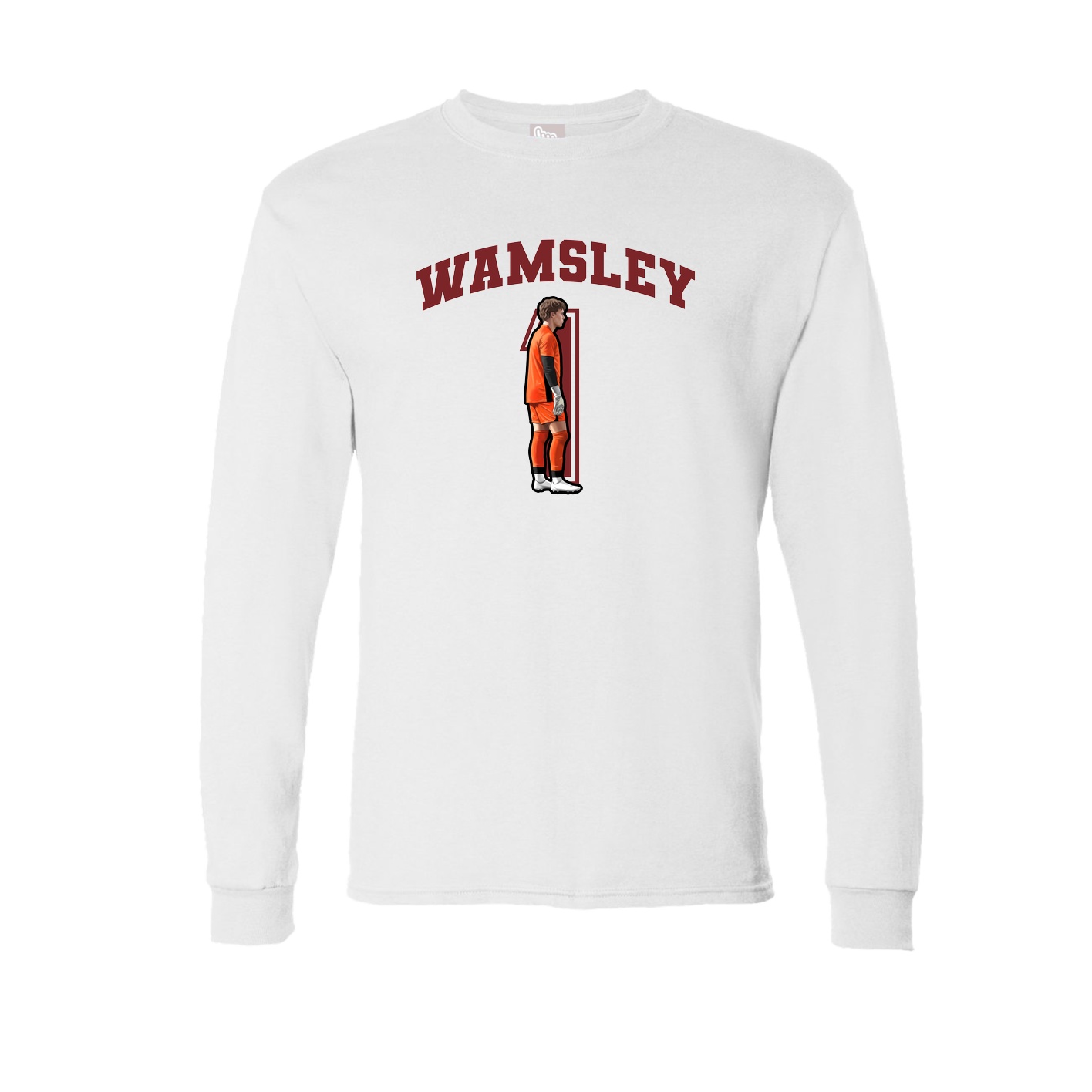 Long Sleeve Tee — Number in White