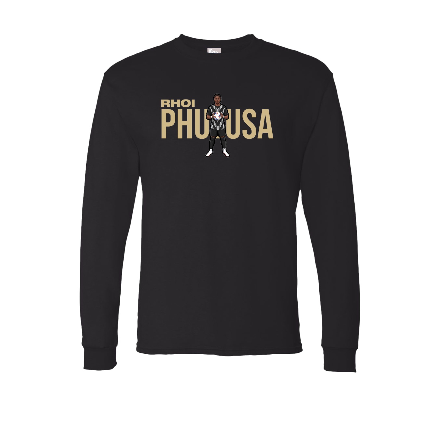 Long Sleeve Tee — Player Name in Black
