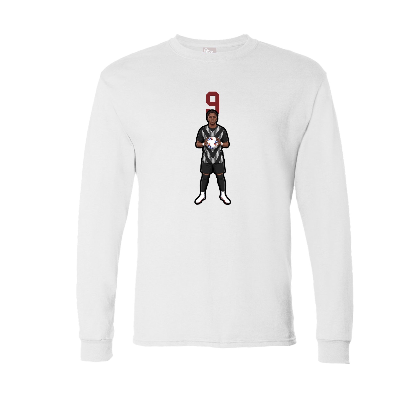 Long Sleeve Tee — Number Top in White