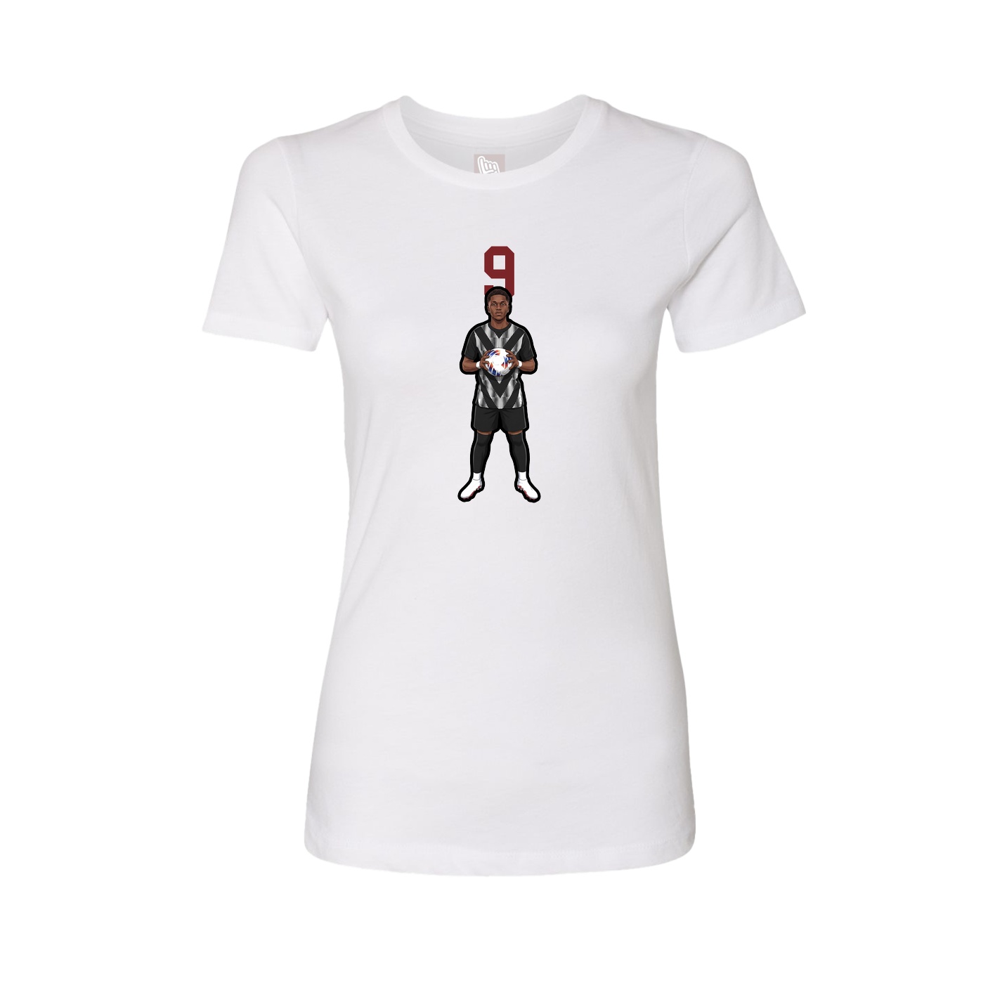 Fitted Women's Tee — Number Top in White