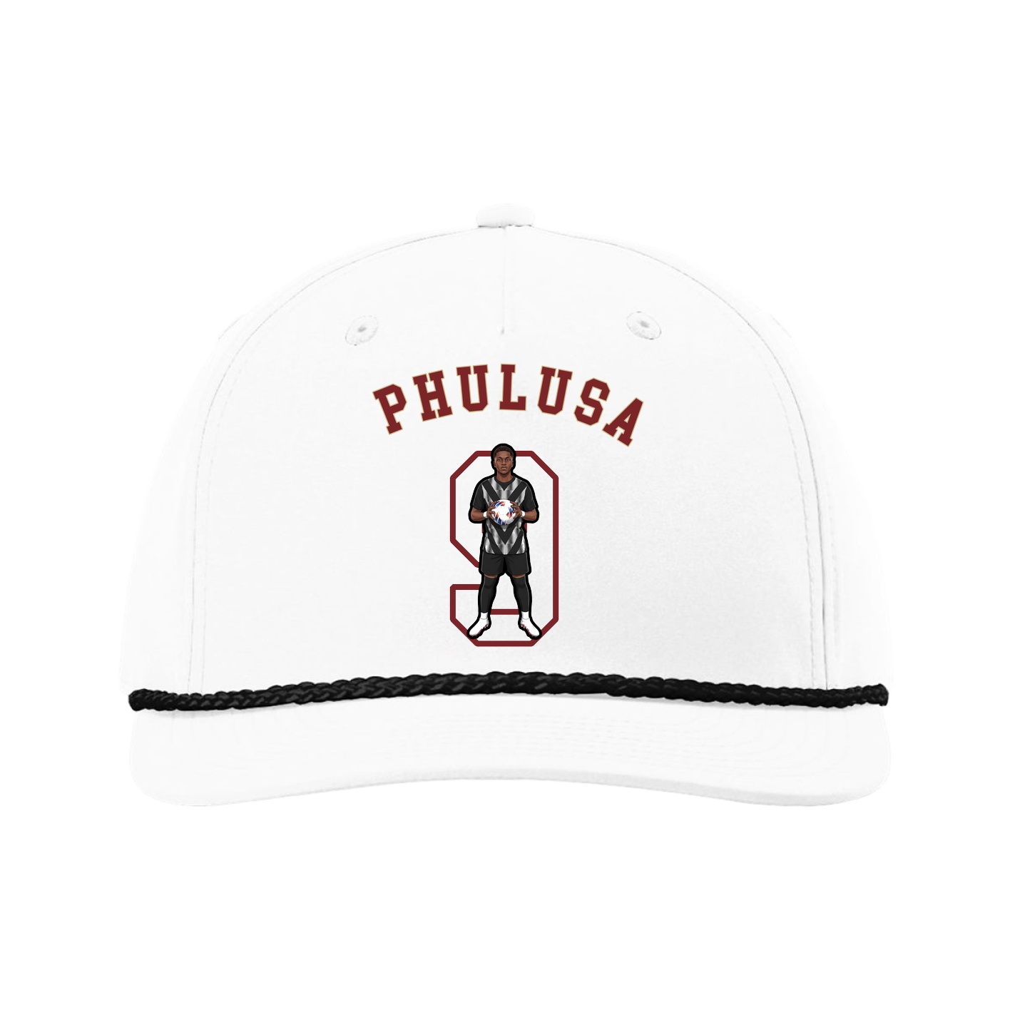 Five-Panel Classic Rope Cap — Shirsey Arch in White