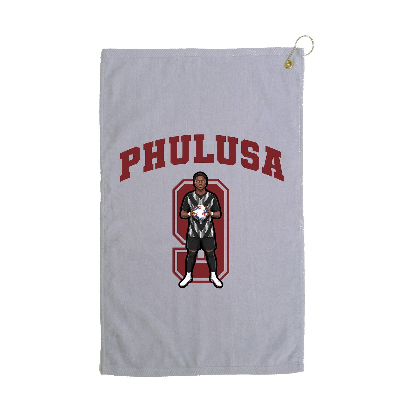 Golf Towel — Number in Grey