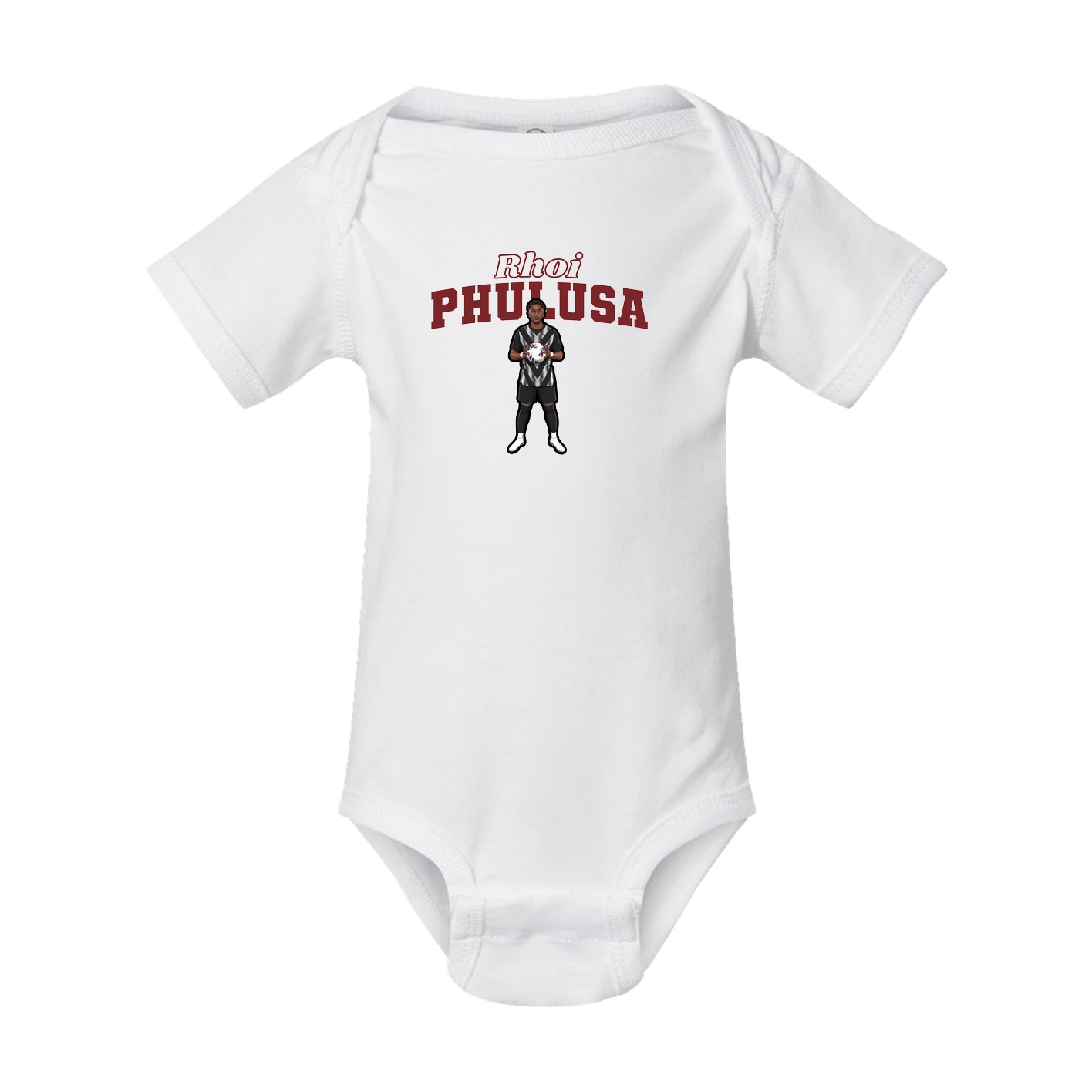 Baby Onesie — Name Arch in White