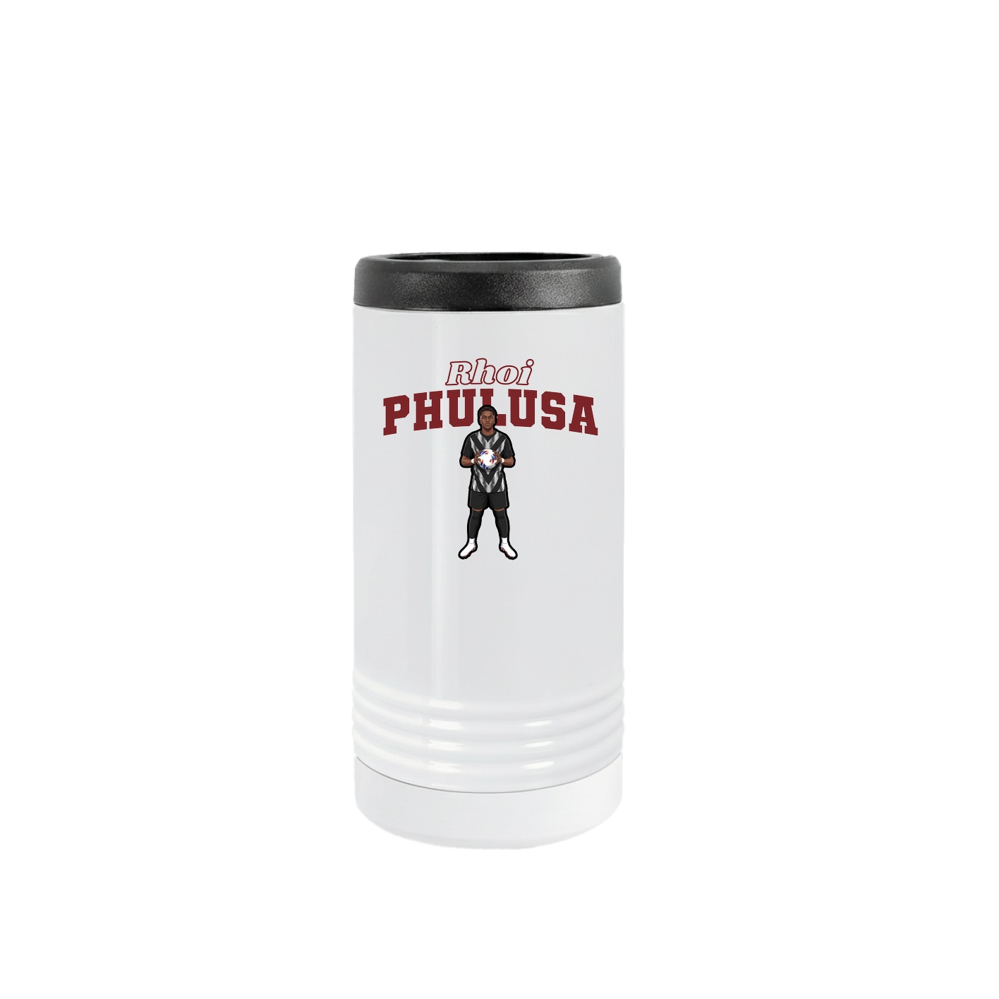 Slim Beverage Holder — Name Arch in White