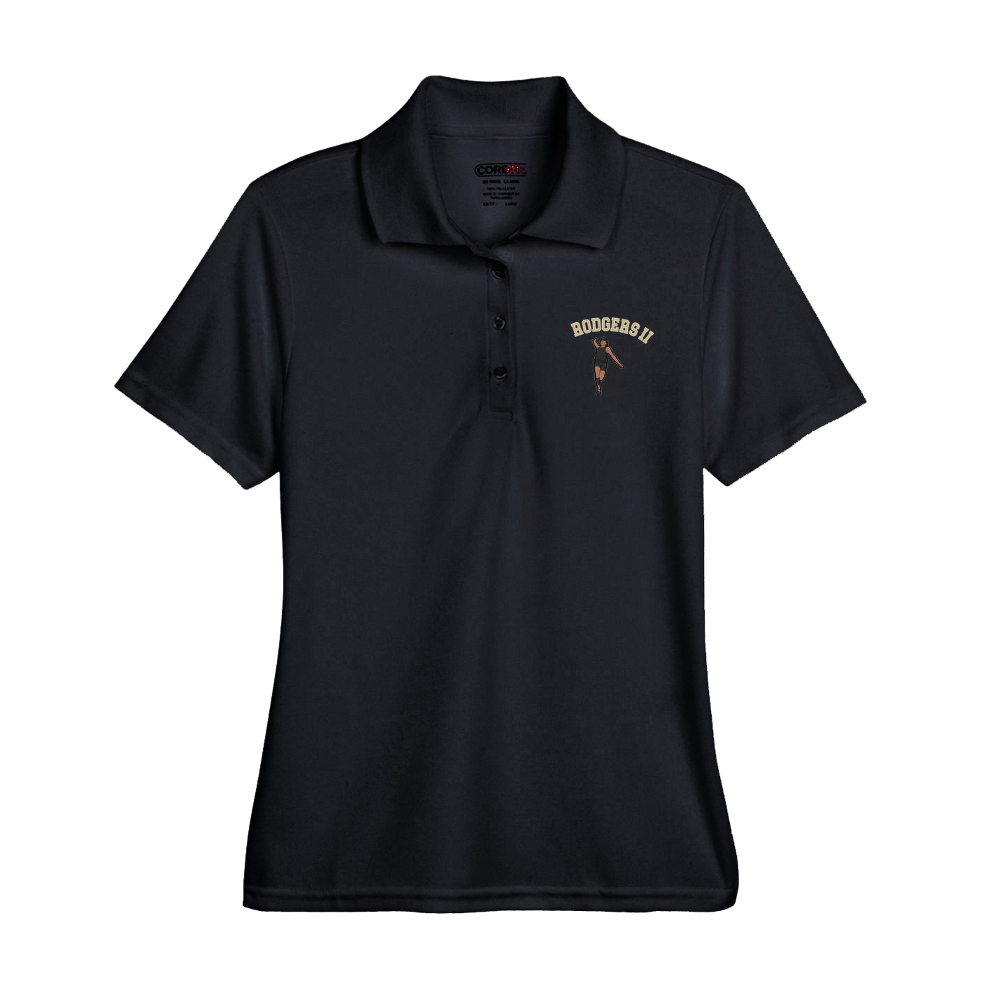 Womens Performance Polo — Shirsey Arch in Black