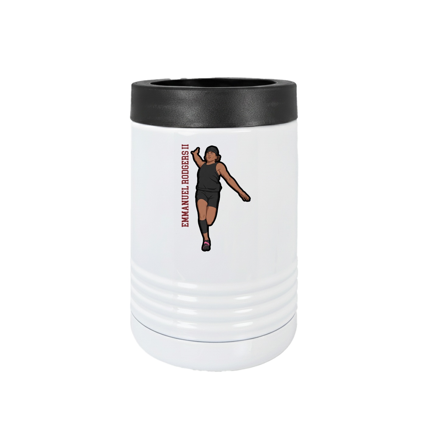 Beverage Holder — Name Vertical in White