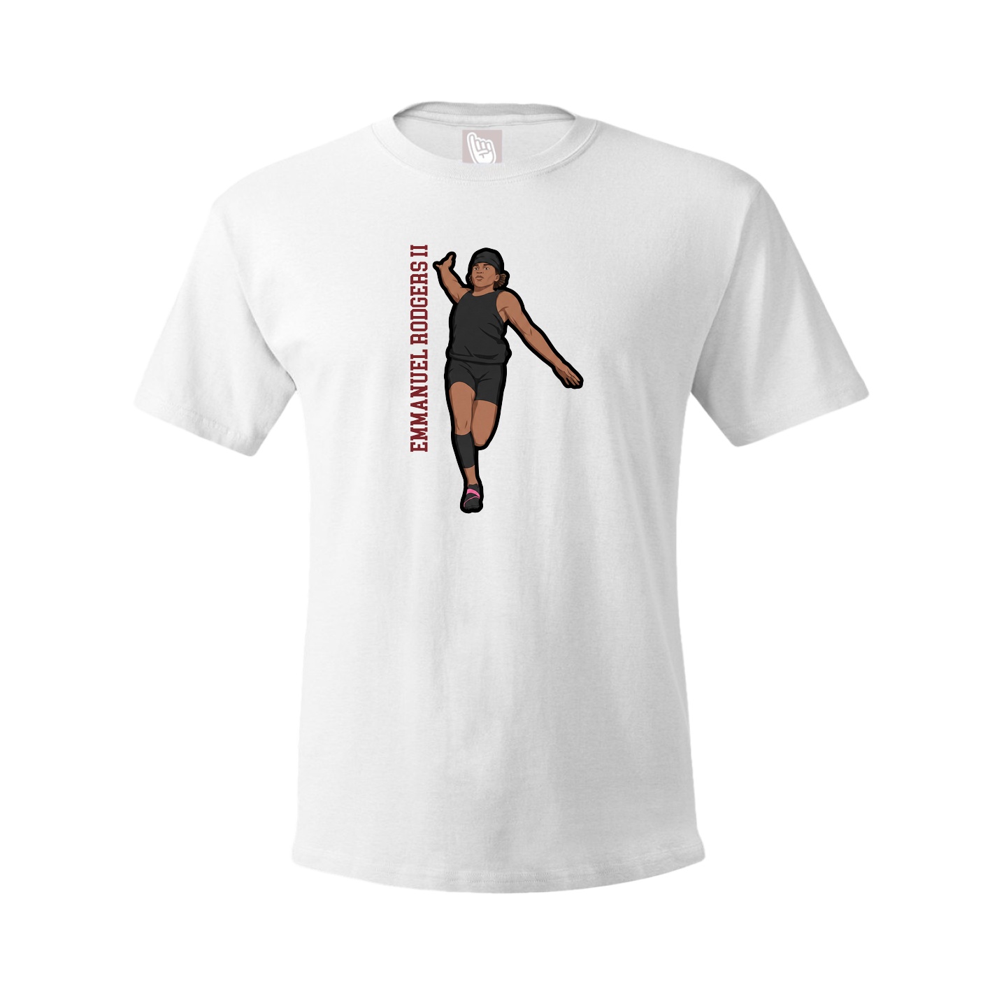Youth Tee — Name Vertical in White