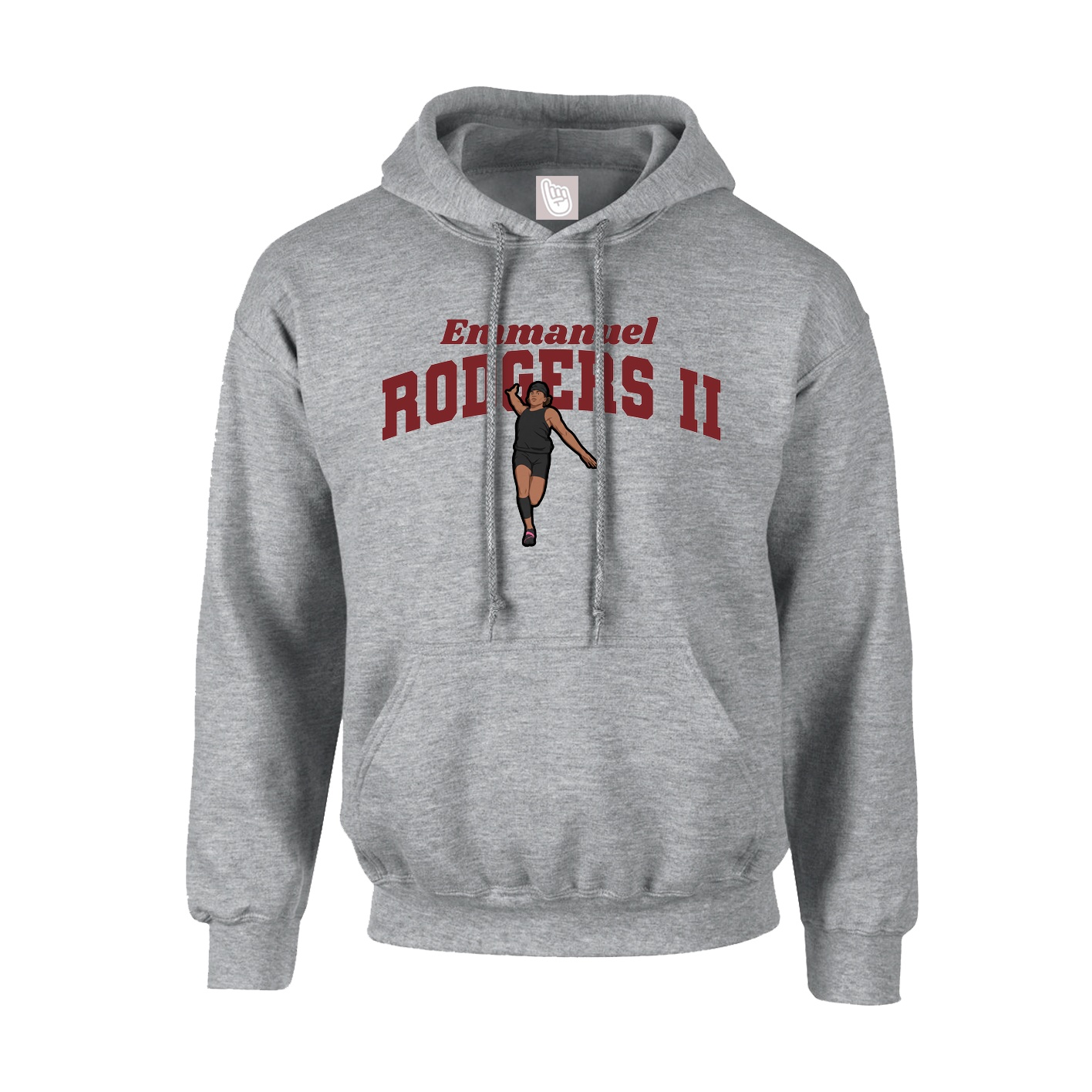 Youth Hoodie — Signature Arch in Grey