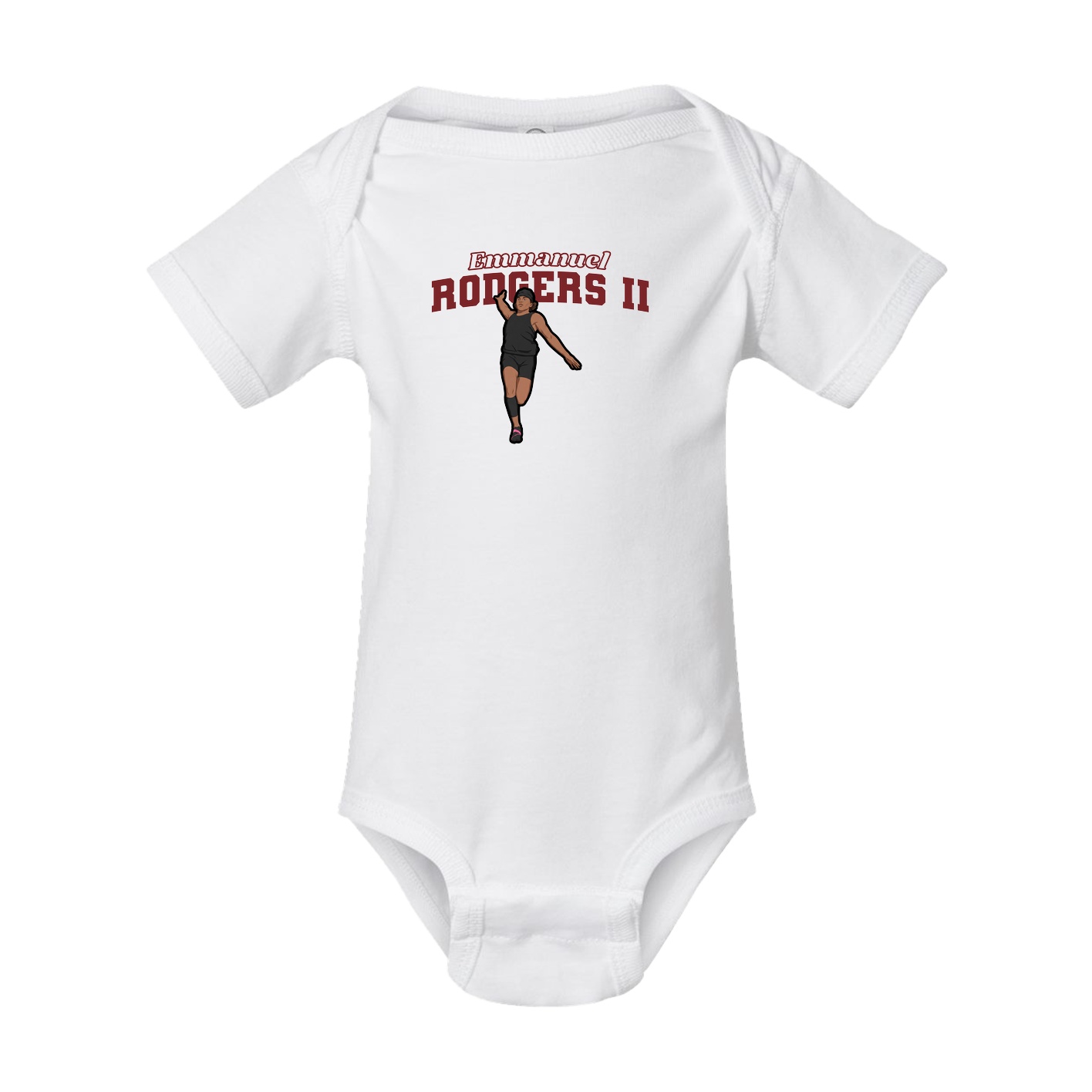 Baby Onesie — Name Arch in White
