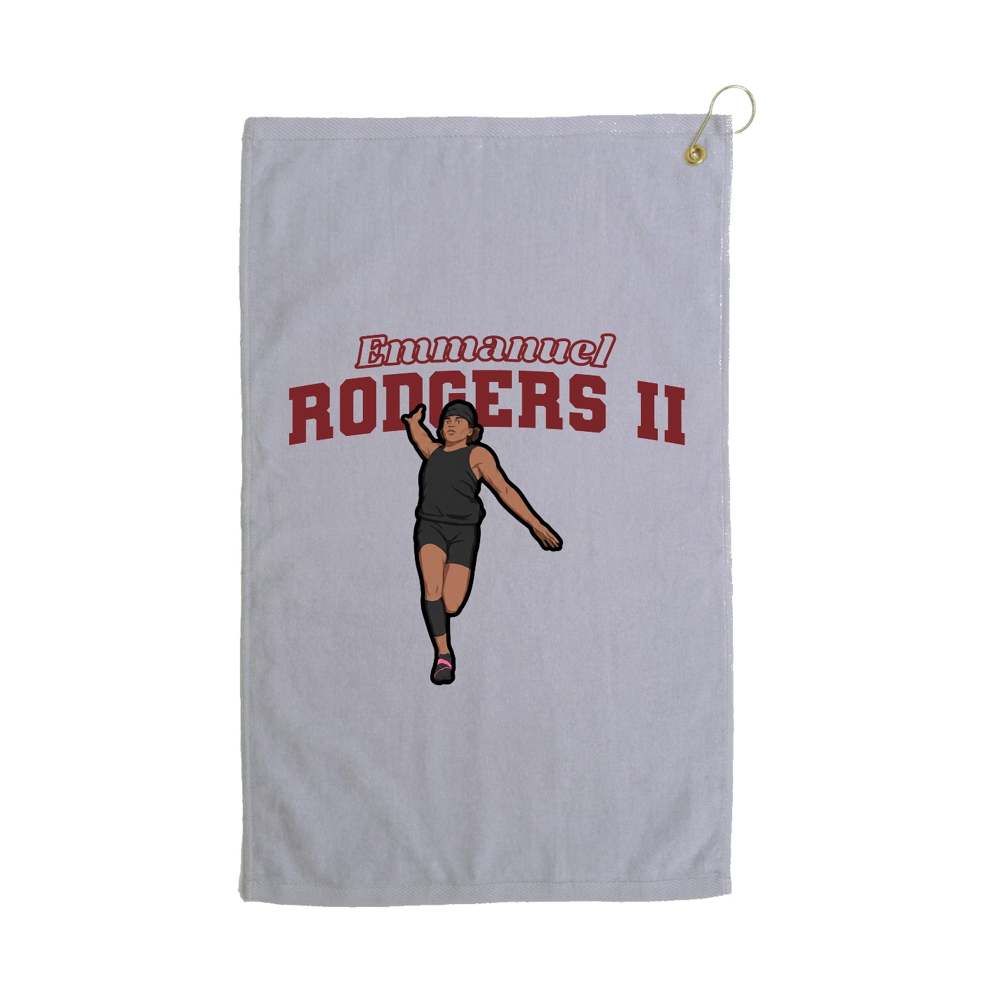 Golf Towel — Name Arch in Grey