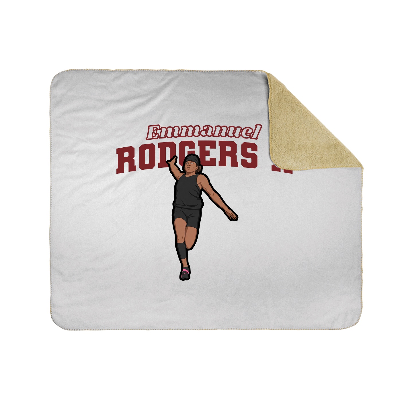 Throw Blanket — Name Arch in White
