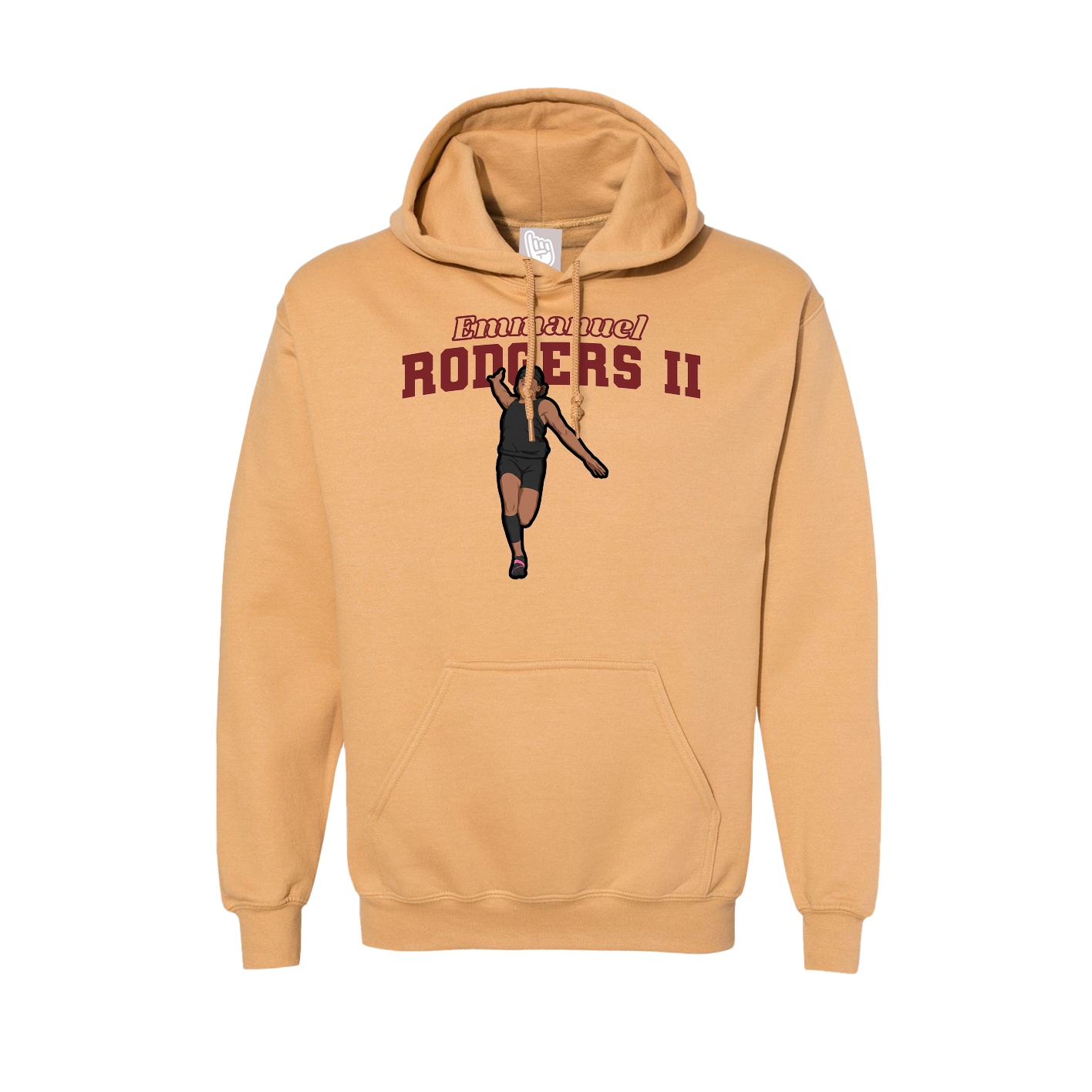 Hoodie — Name Arch in Vegas Gold