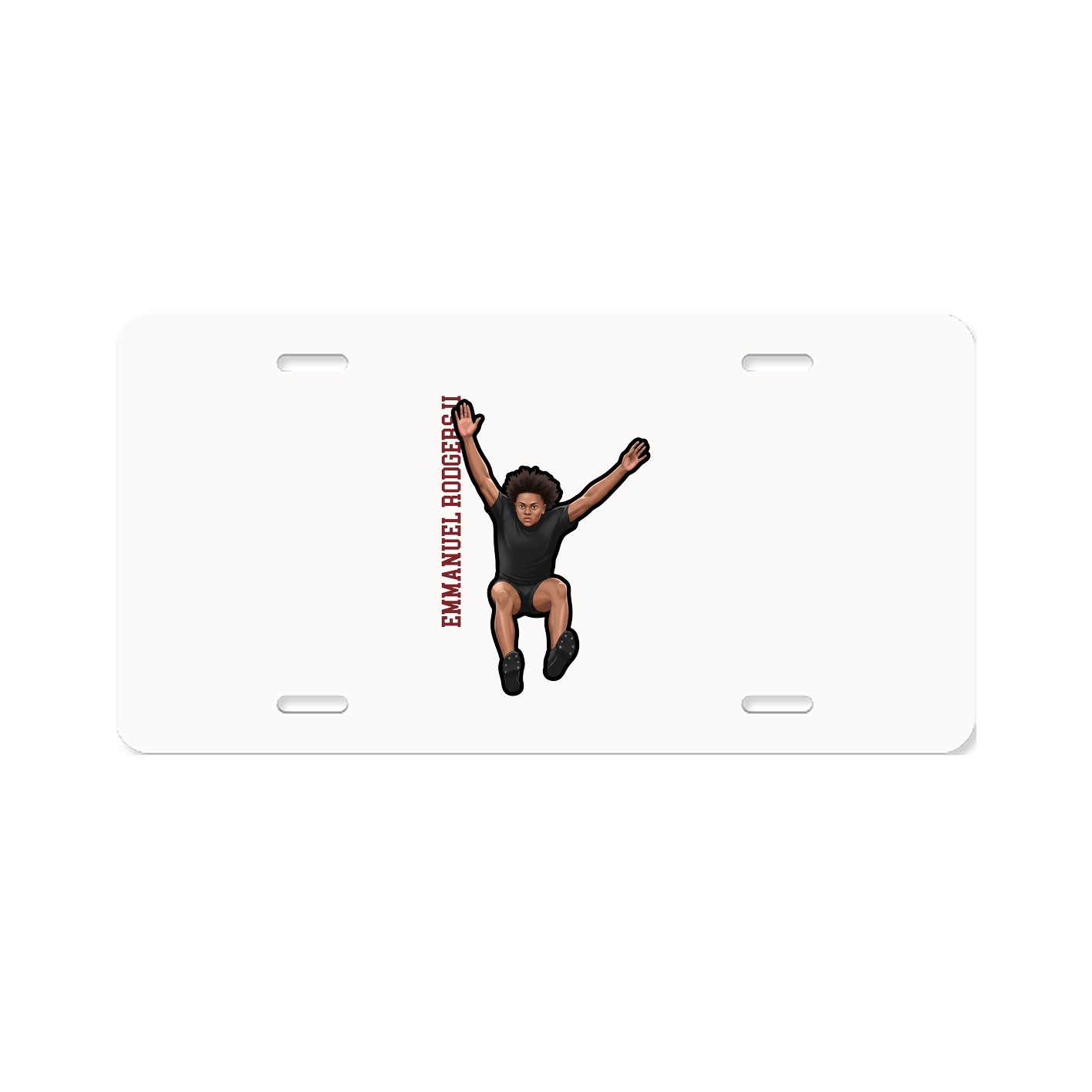 License Plate — Name Vertical in Classic