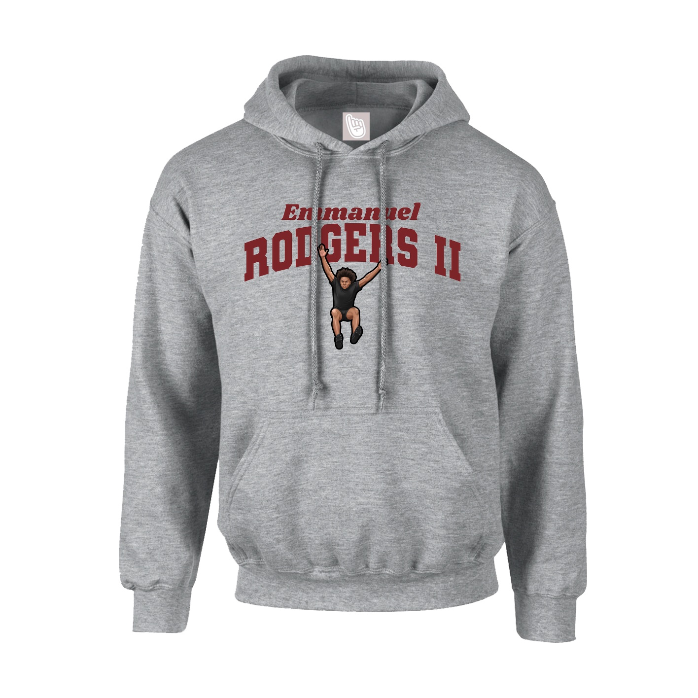 Youth Hoodie — Signature Arch in Grey