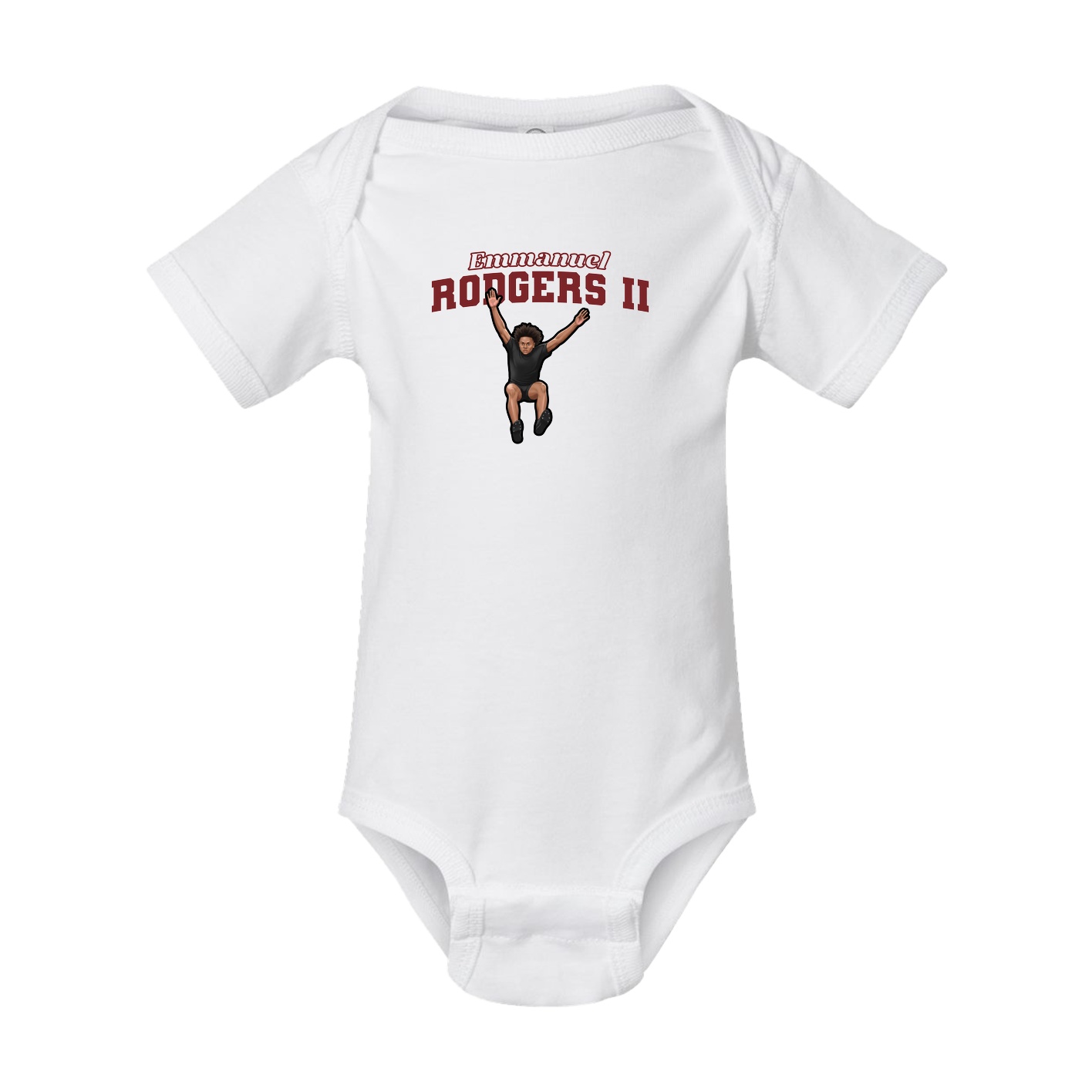 Baby Onesie — Name Arch in White