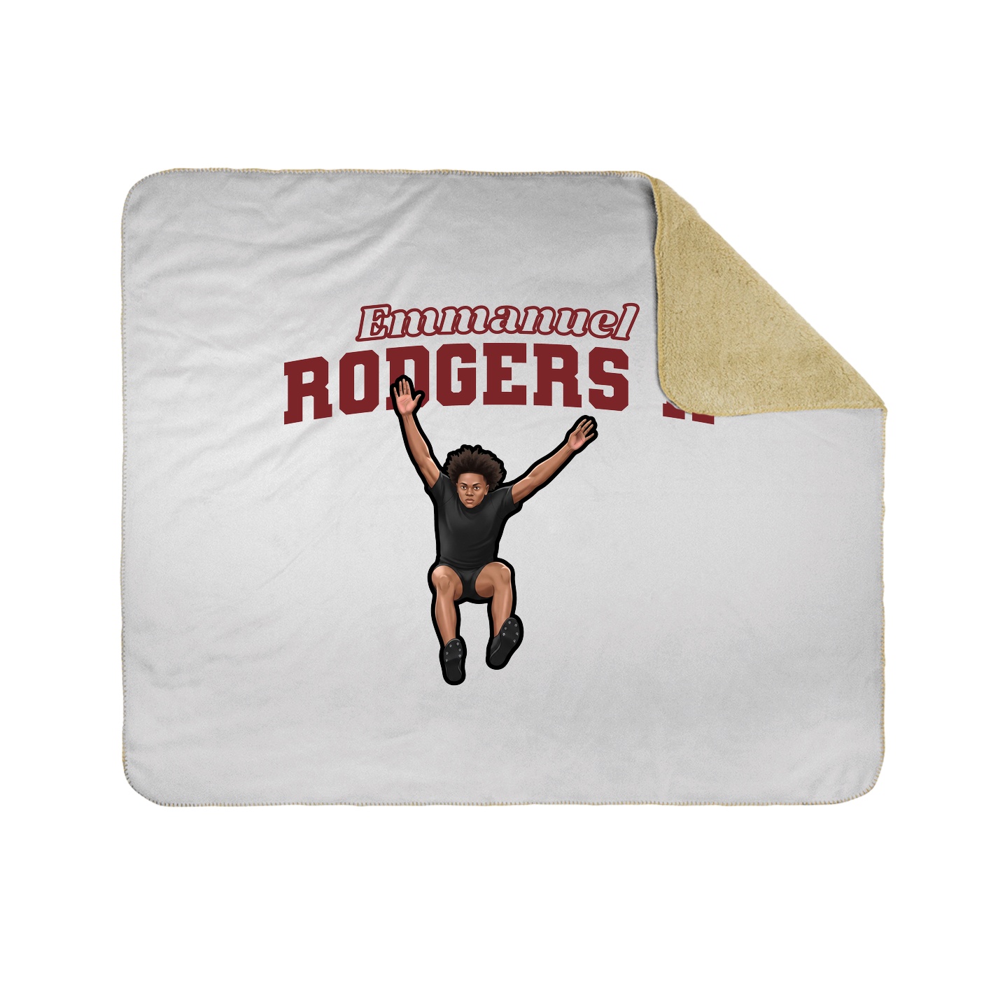 Throw Blanket — Name Arch in White