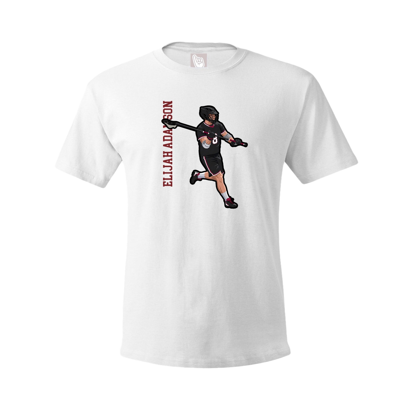 Tee — Name Vertical in White