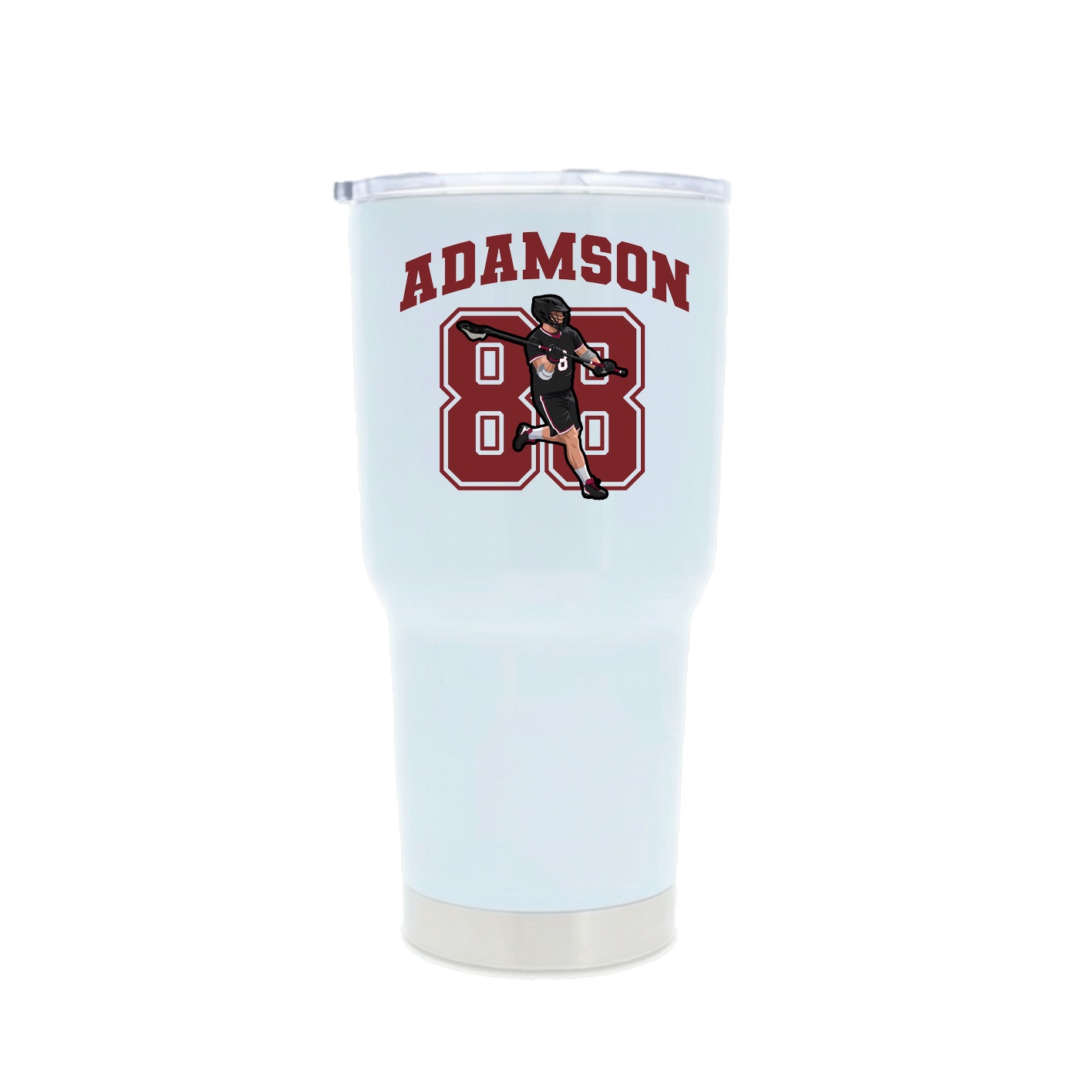 30oz Stainless Steel Tumbler — Number in White