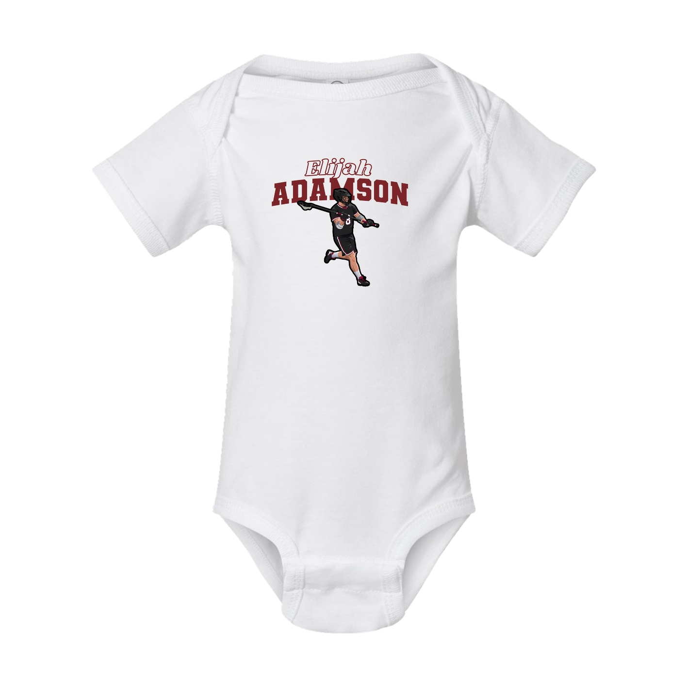 Baby Onesie — Name Arch in White