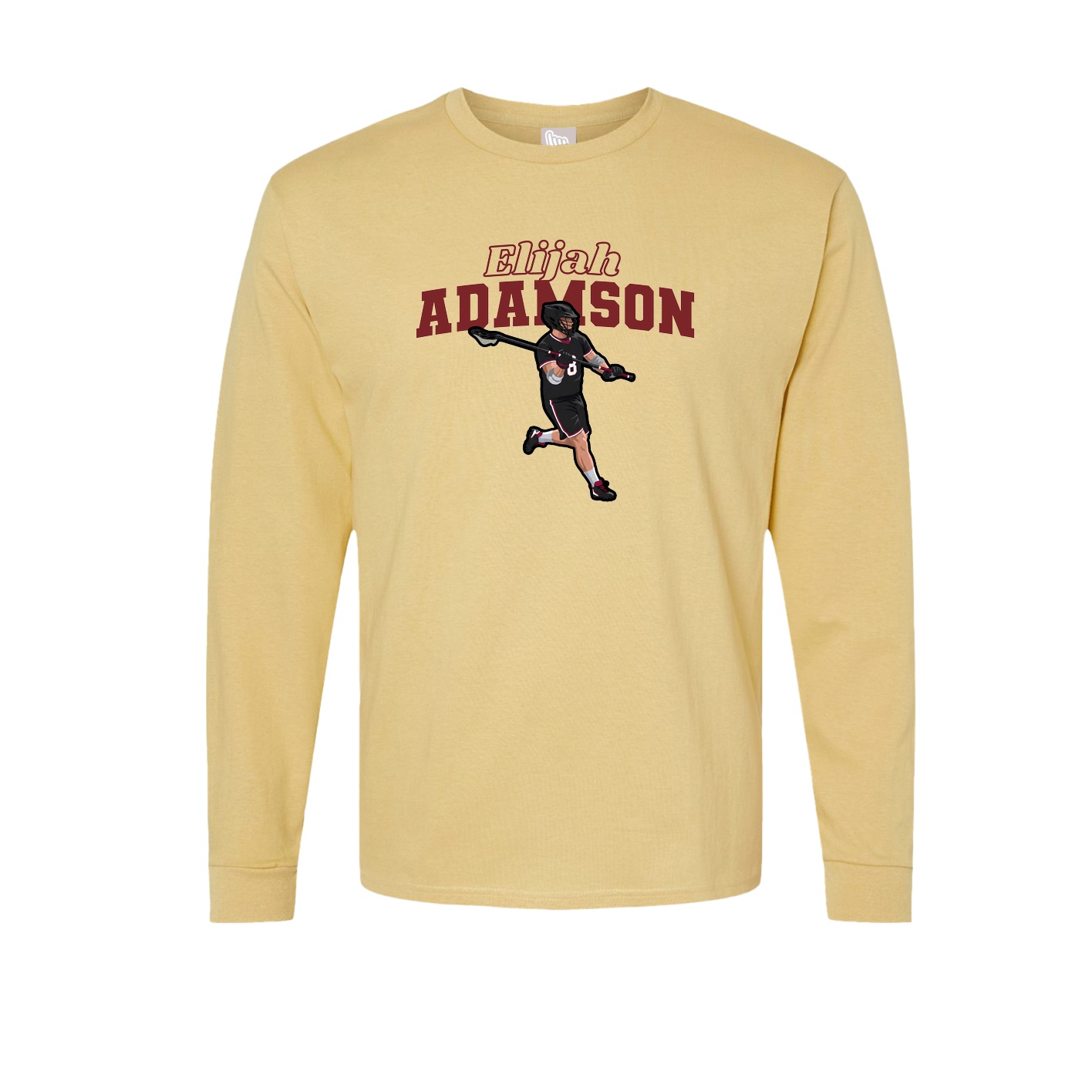 Long Sleeve Tee — Name Arch in Vegas Gold