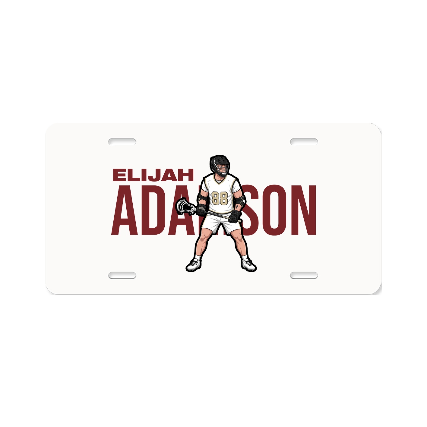 License Plate — Player Name in Classic