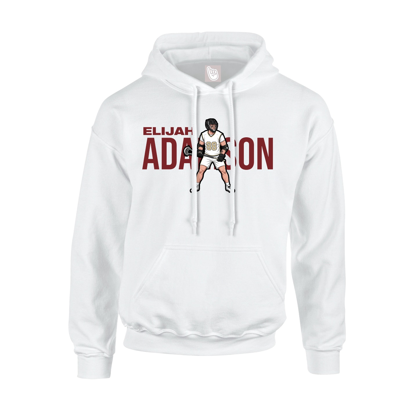 Youth Hoodie — Player Name in White