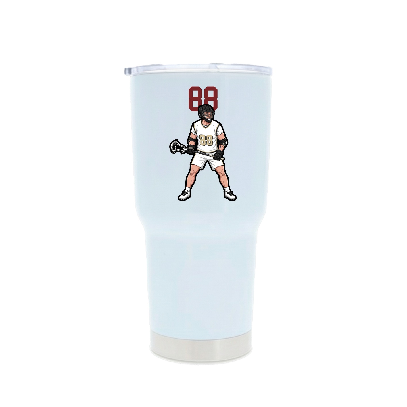 30oz Stainless Steel Tumbler — Number Top in White