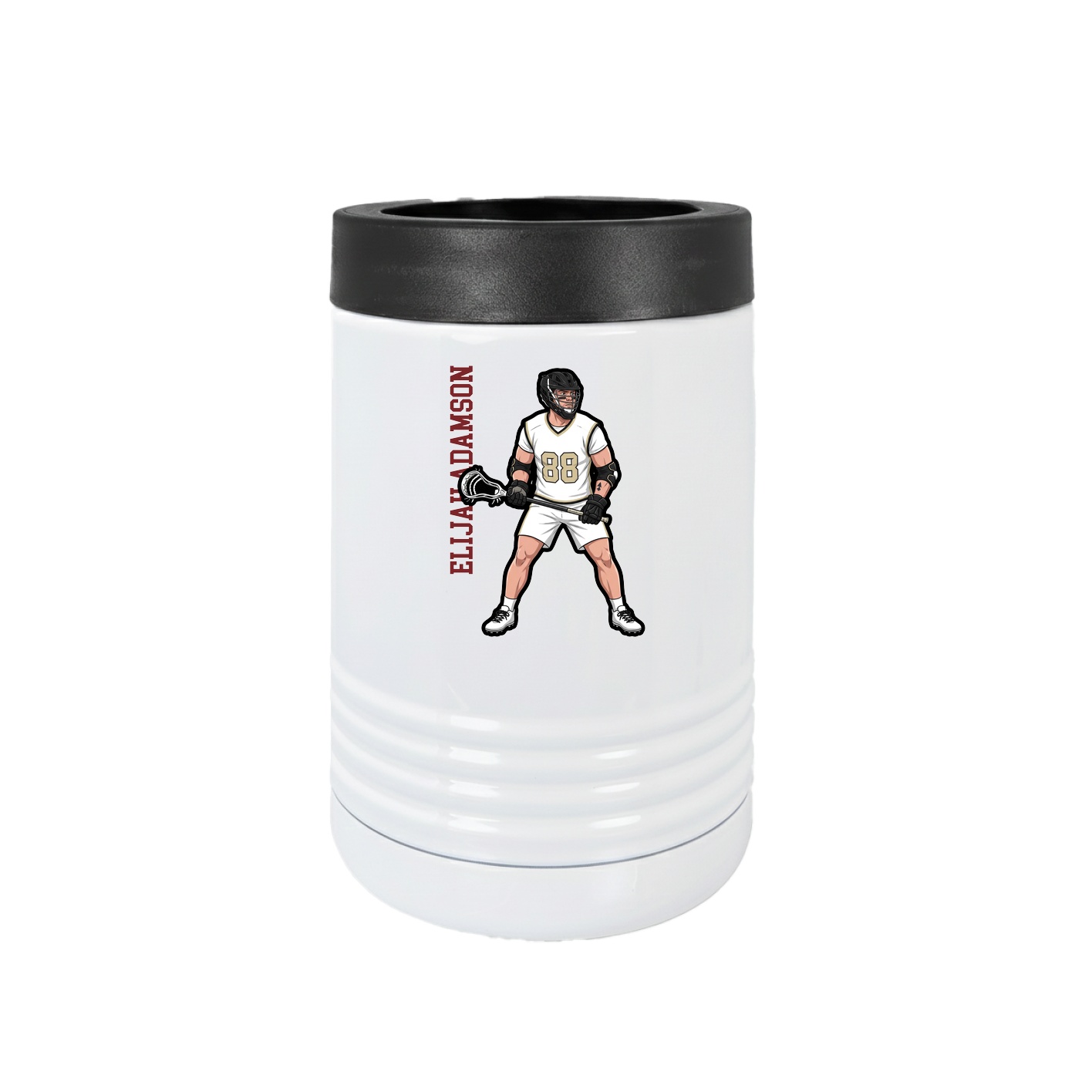 Beverage Holder — Name Vertical in White