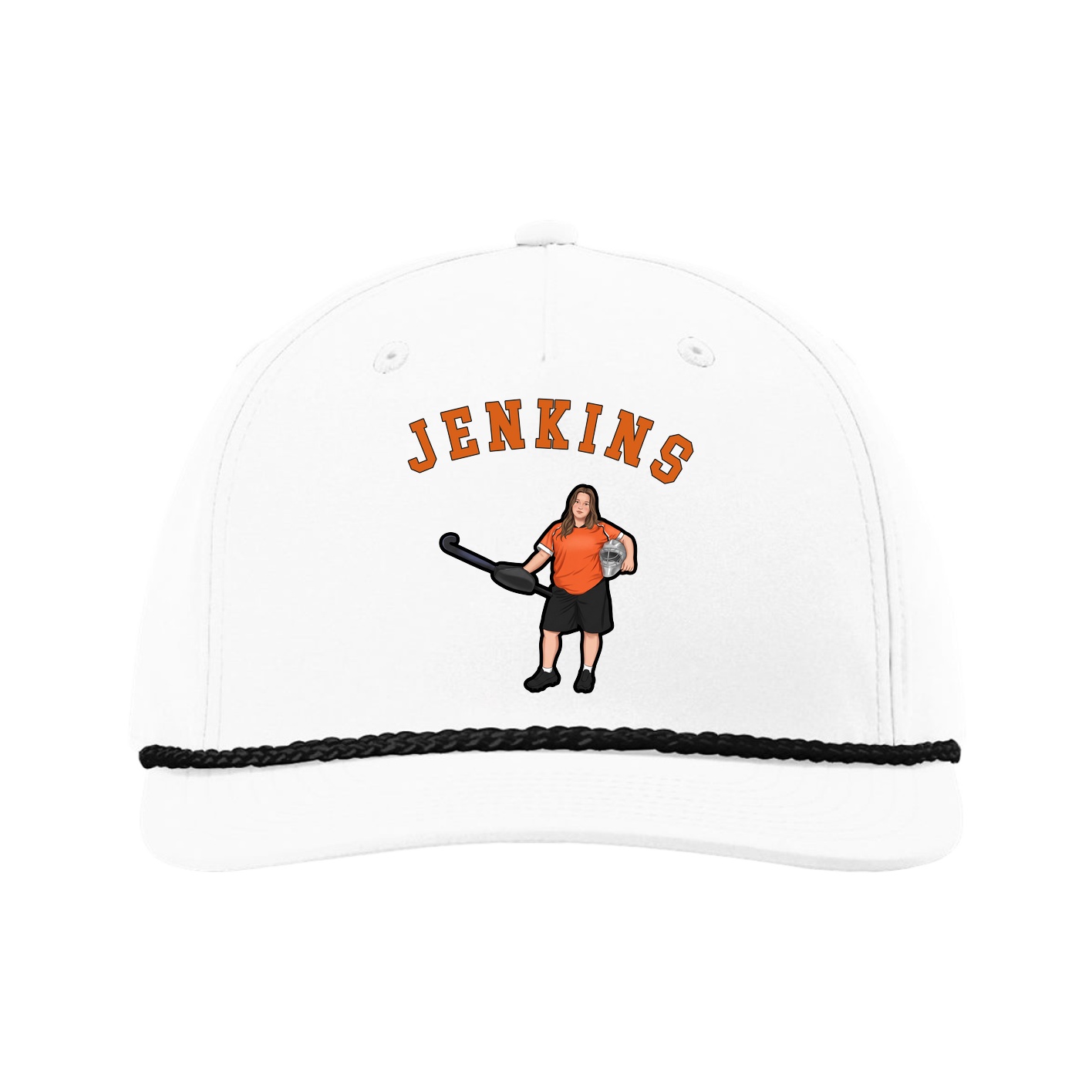 Five-Panel Classic Rope Cap — Shirsey Arch in White