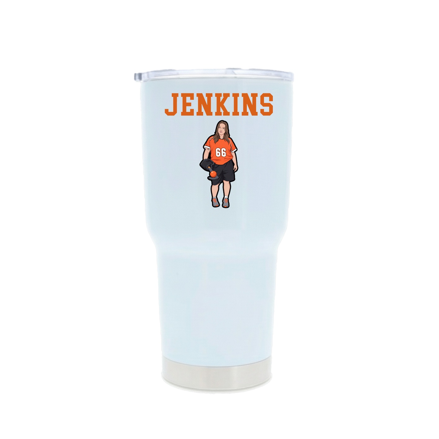 30oz Stainless Steel Tumbler — Shirsey in White