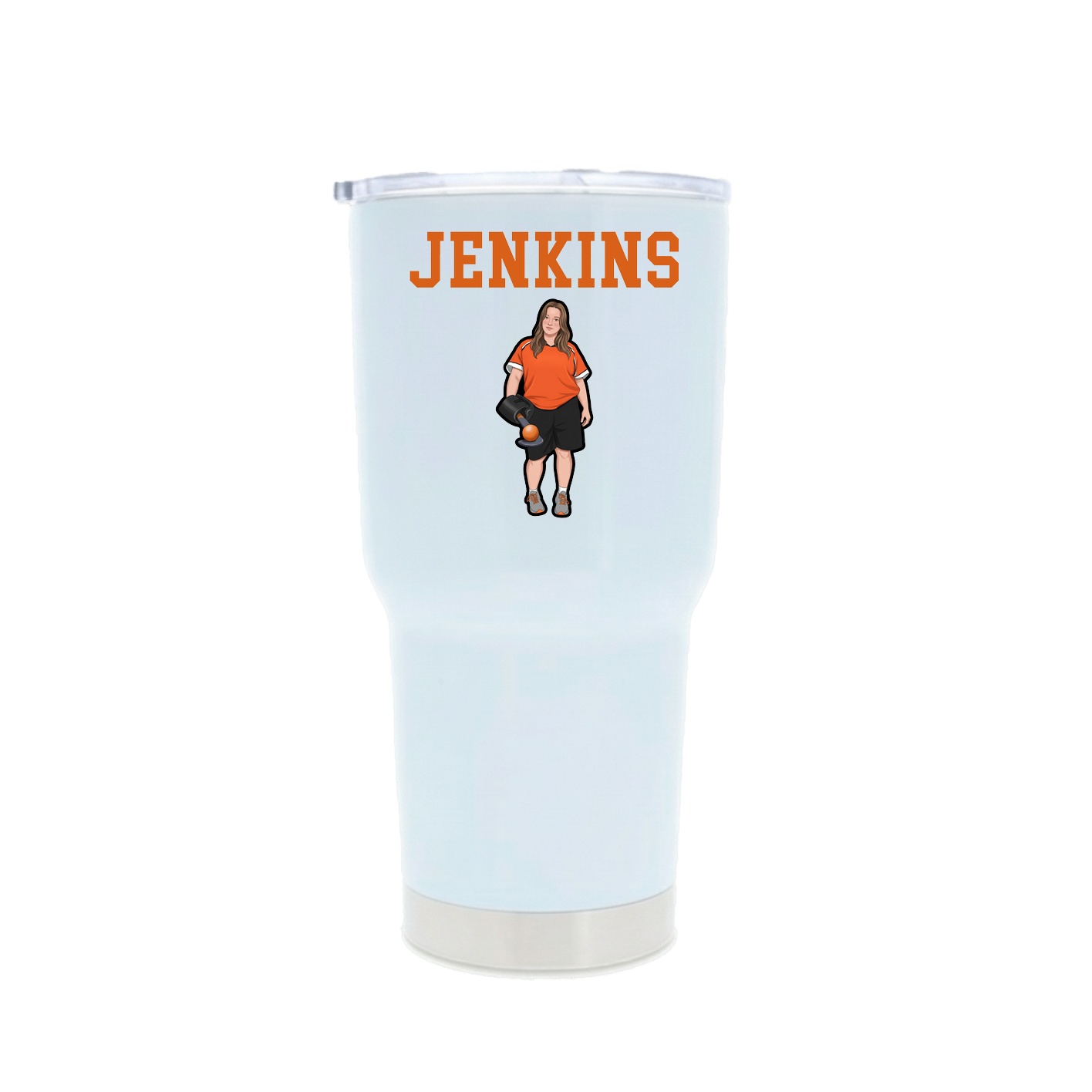 30oz Stainless Steel Tumbler — Shirsey in White