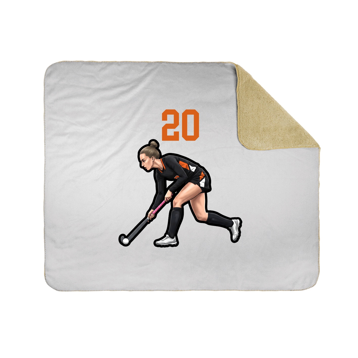 Throw Blanket — Number Top in White
