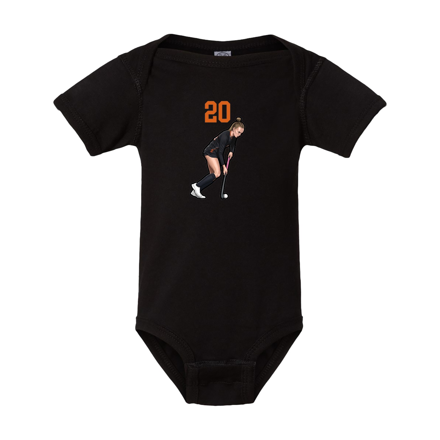 Baby Onesie — Number Top in Black