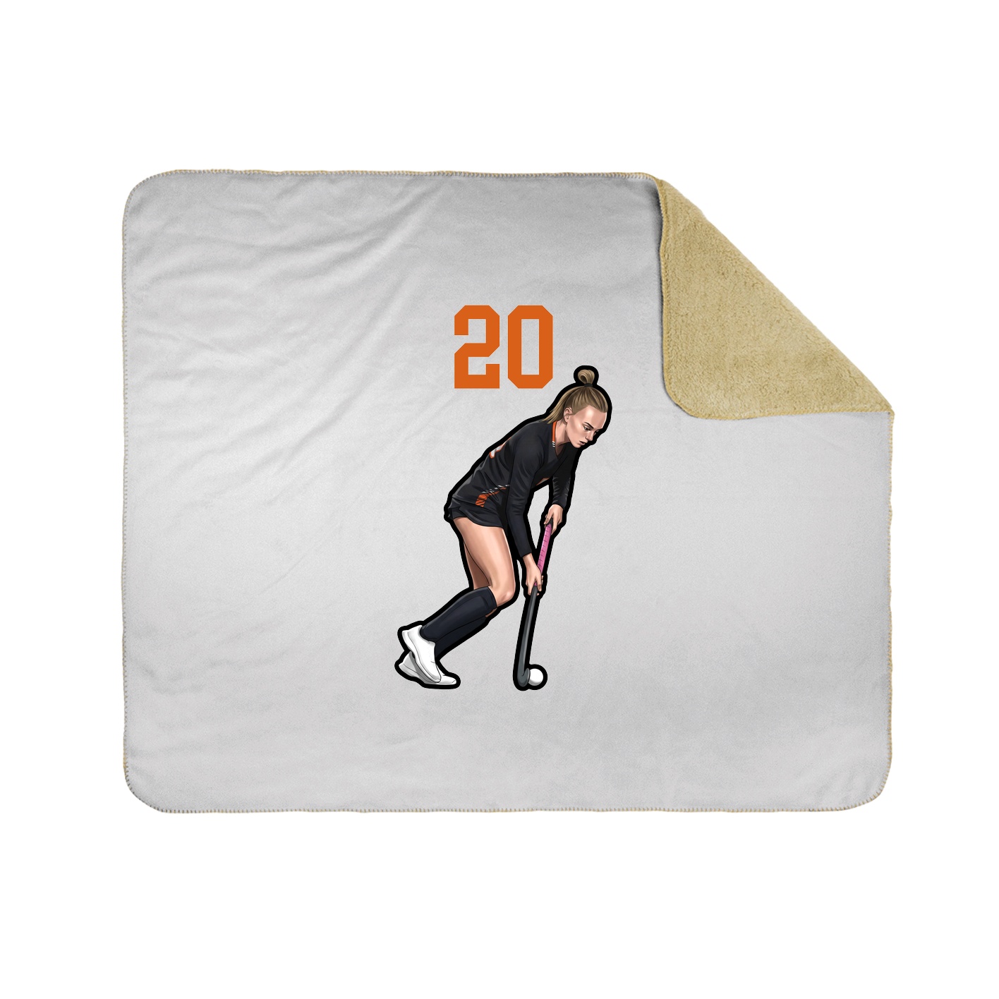 Throw Blanket — Number Top in White