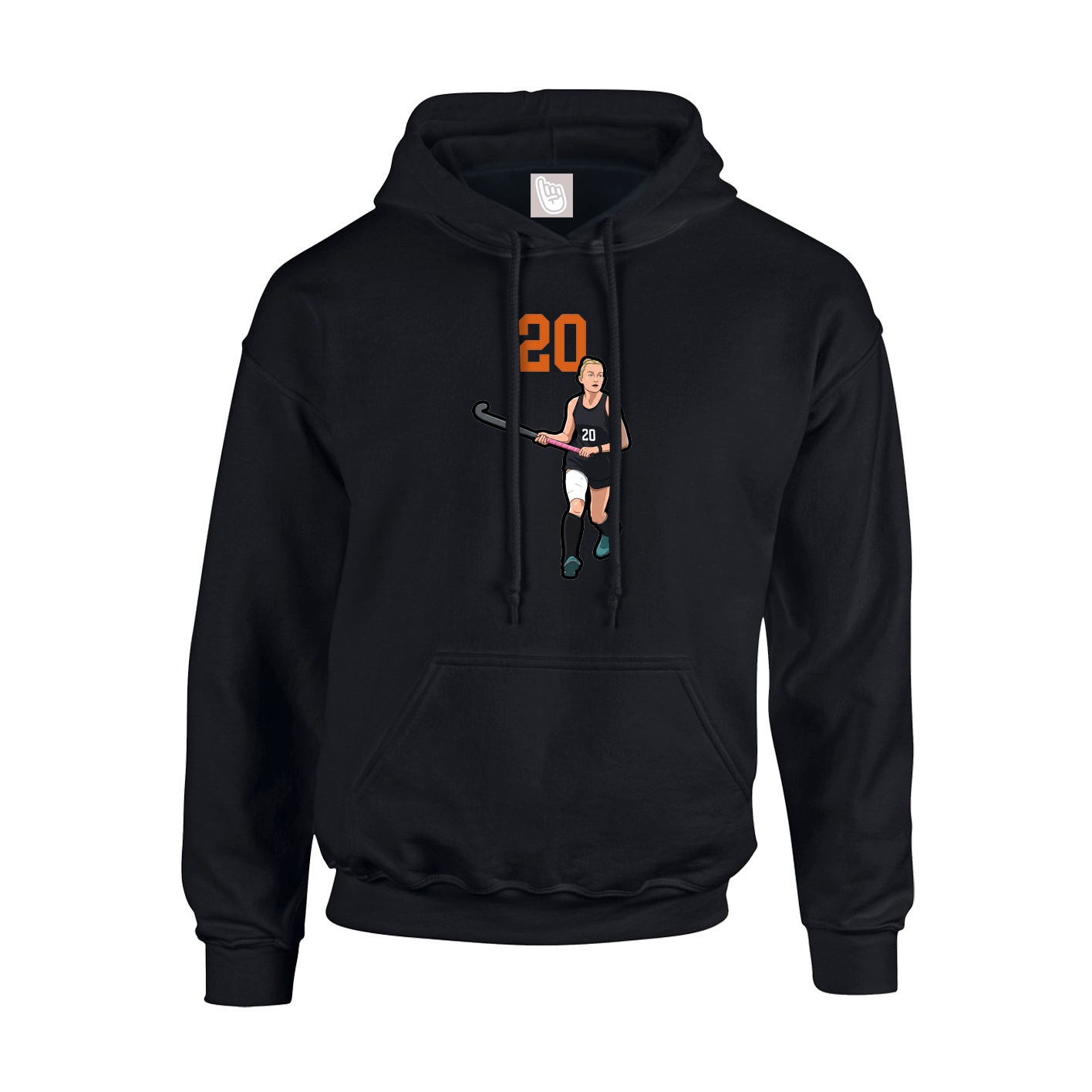 Hoodie — Number Top in Black