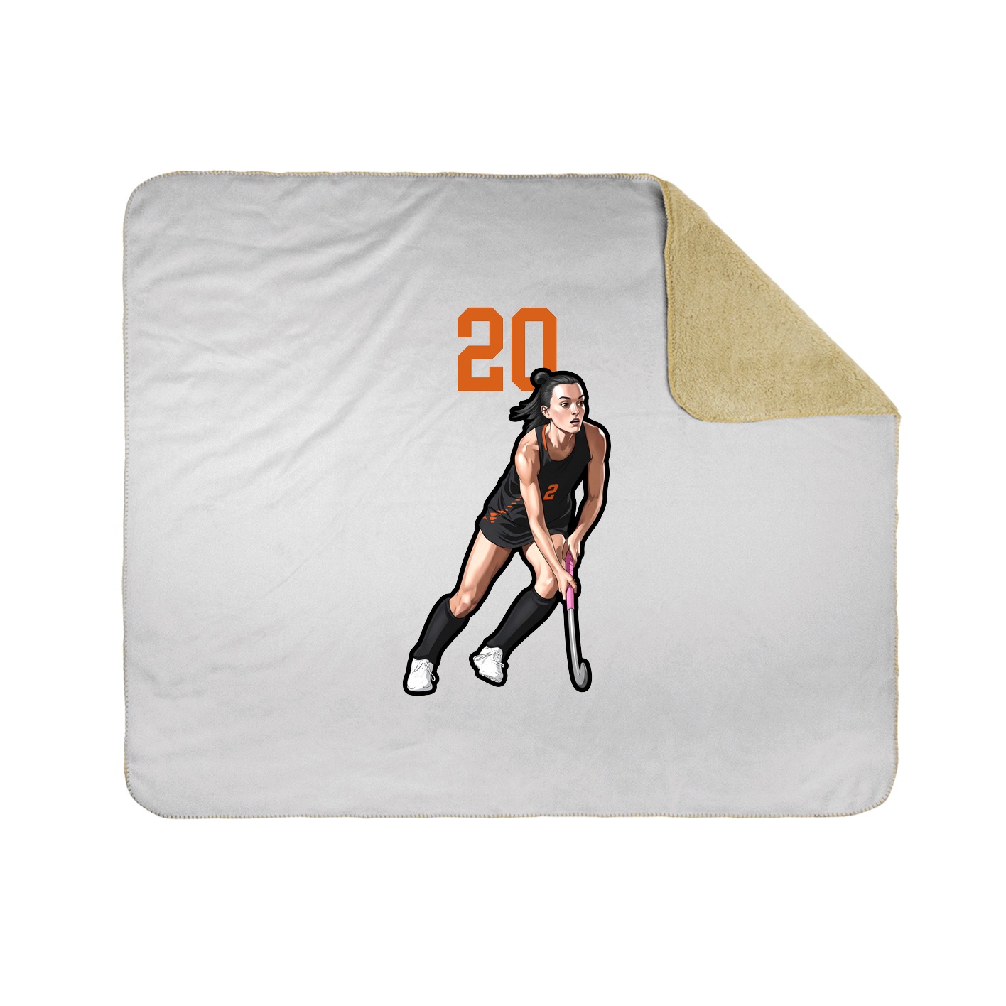 Throw Blanket — Number Top in White