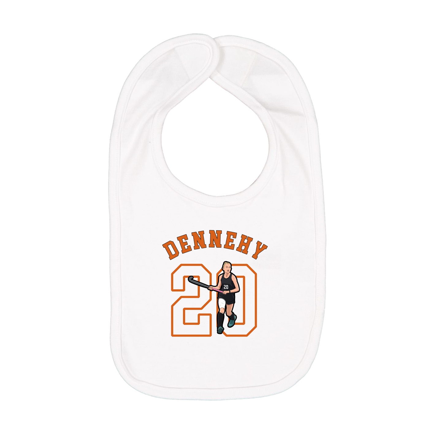 Infant Bib — Shirsey Arch in White