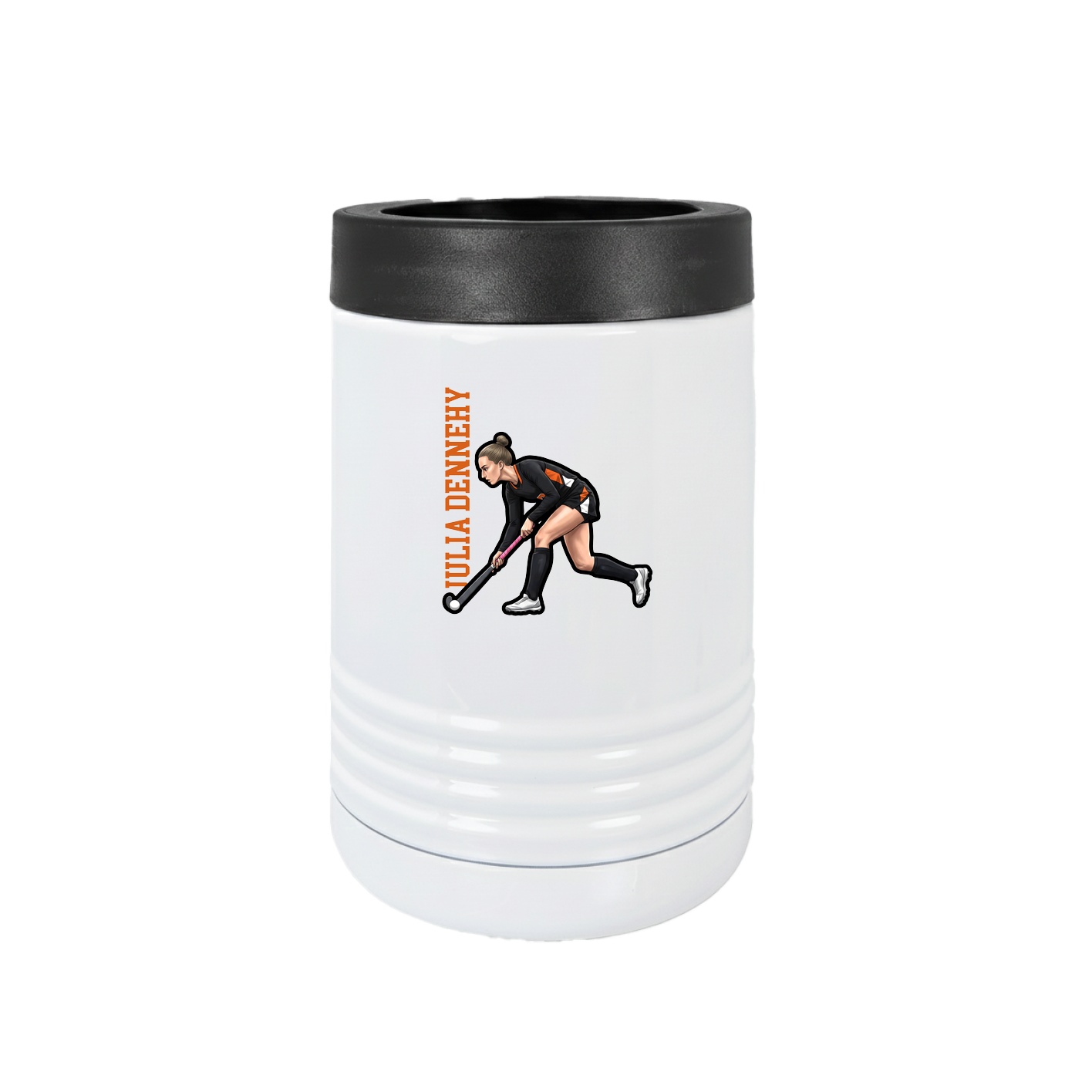 Beverage Holder — Name Vertical in White