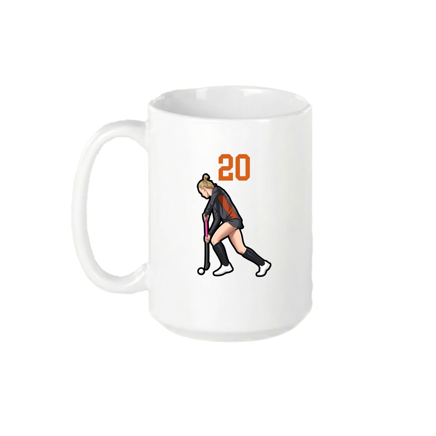 15oz Coffee Mug — Number Top in White