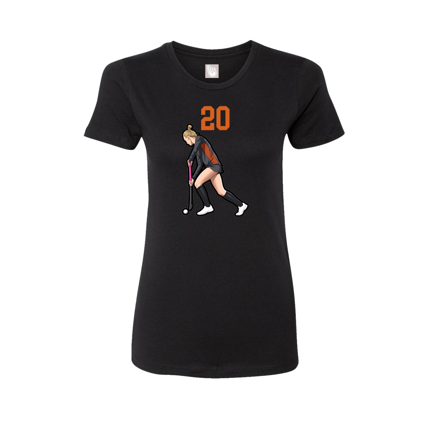 Womens Tee — Number Top in Black