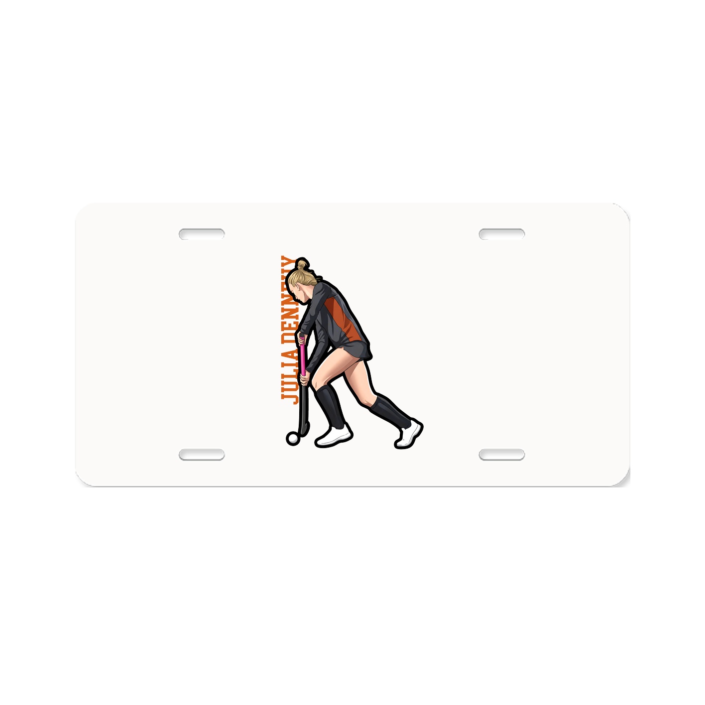 License Plate — Name Vertical in Classic