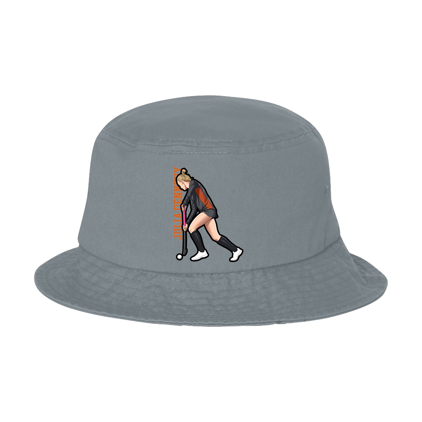 Bucket Cap — Name Vertical in Grey
