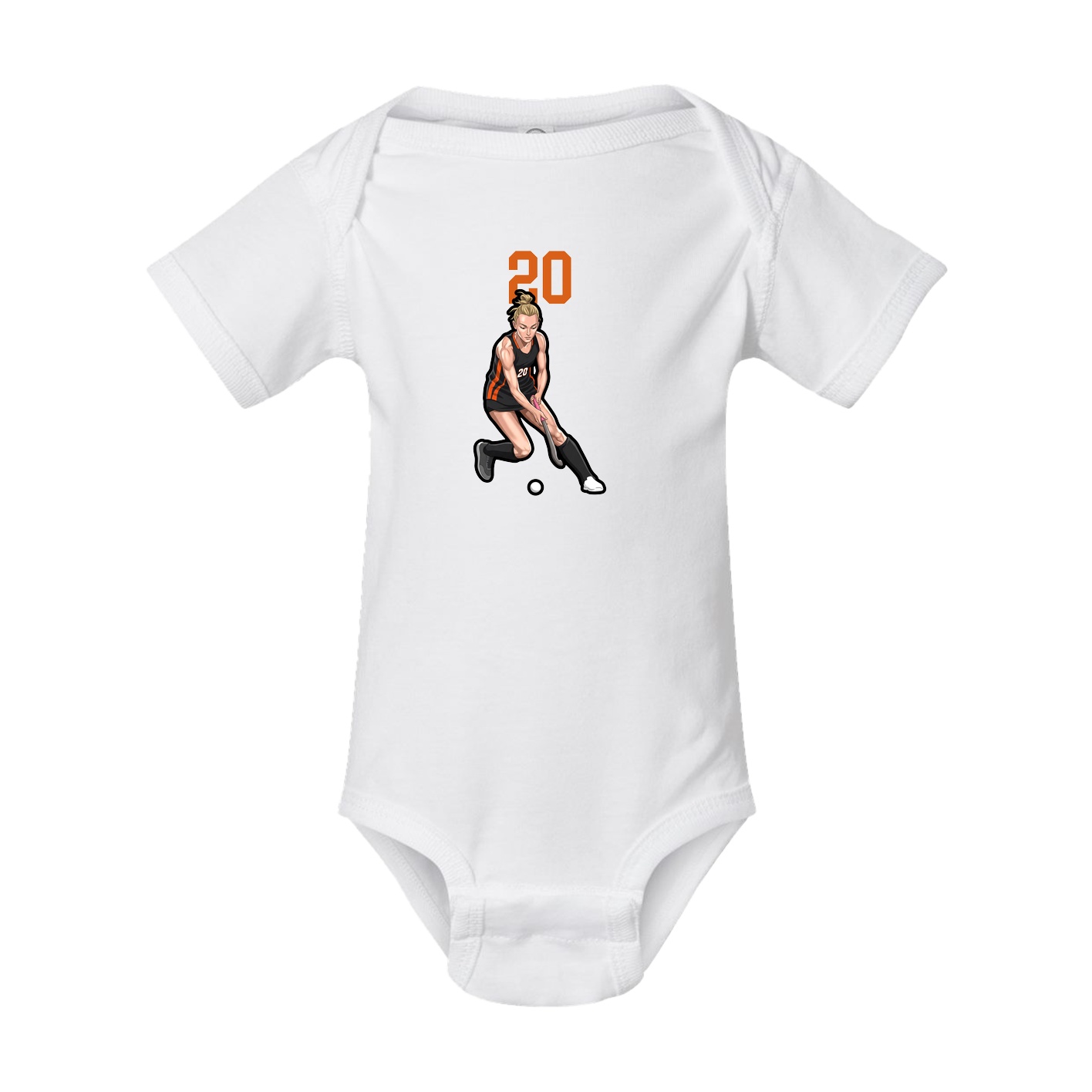 Baby Onesie — Number Top in White