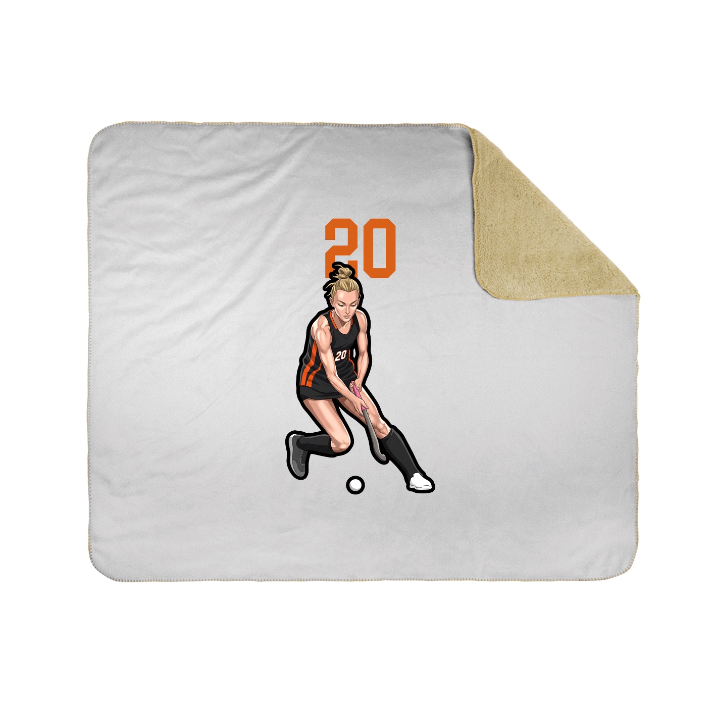 Throw Blanket — Number Top in White